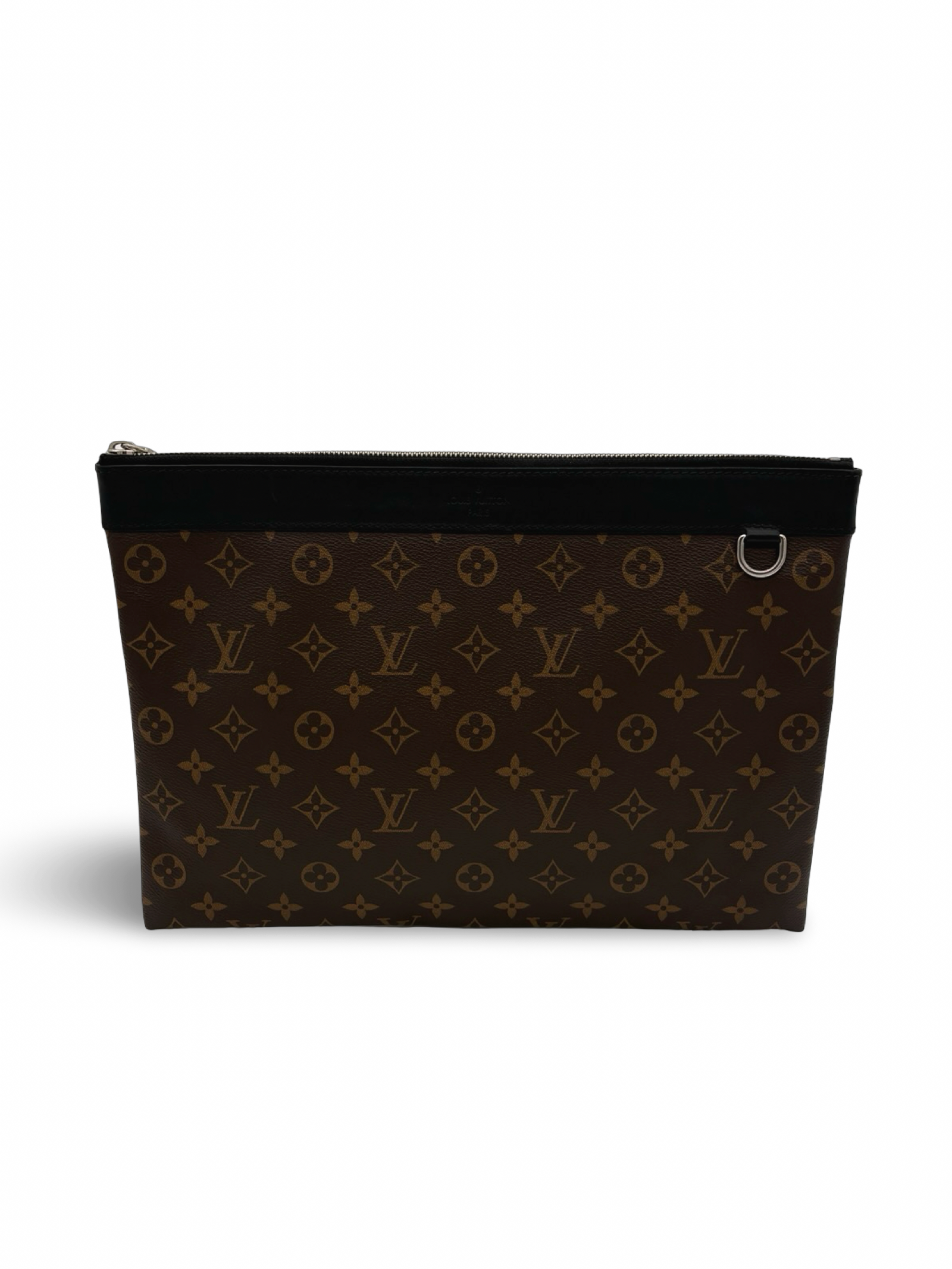 Louis Vuitton Brown Monogram Eclipse Discovery Pochette GM Clutch Bag