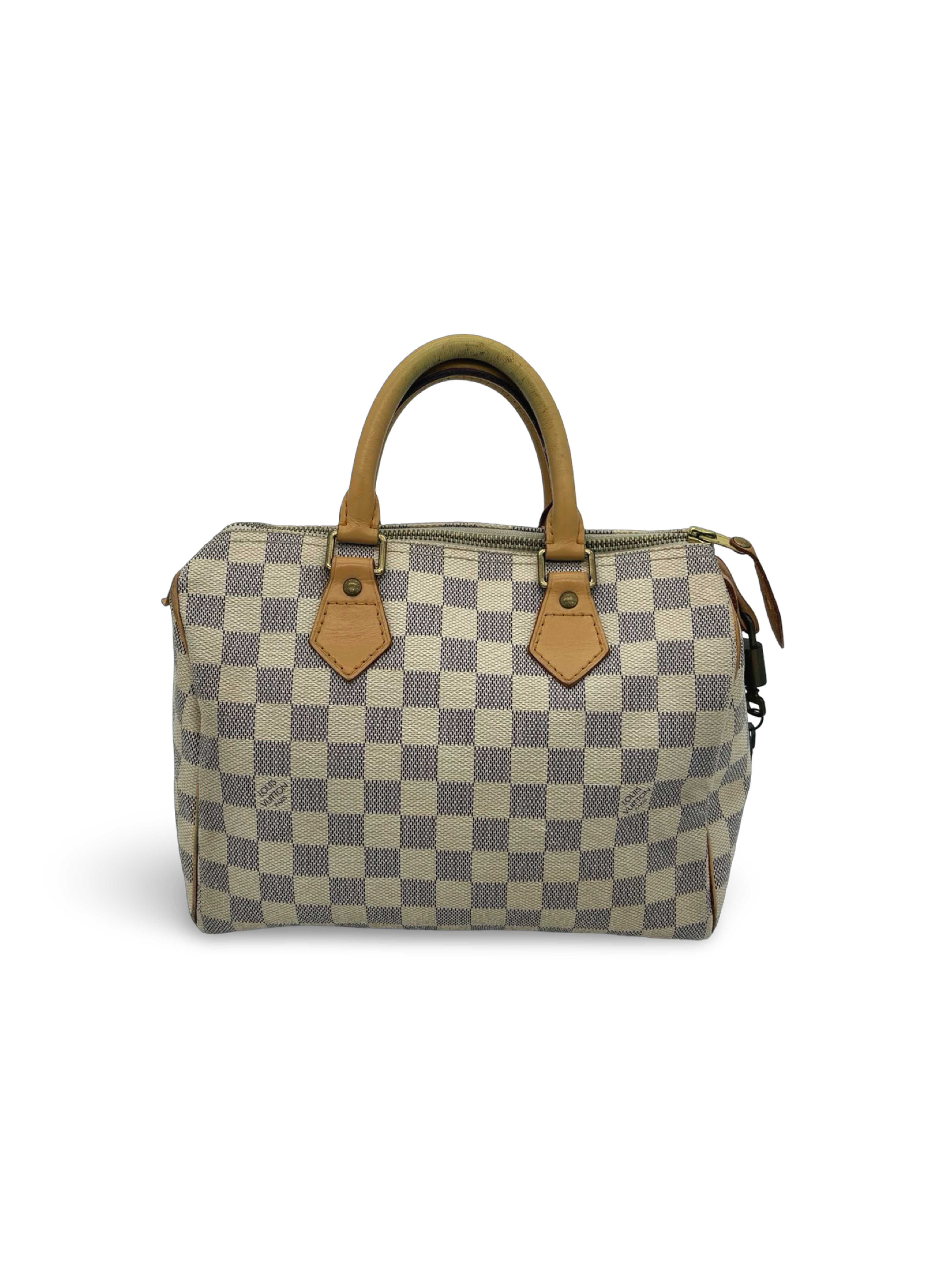 Louis Vuitton Speedy 25 Damier Azur White Monogram Canvas Bag