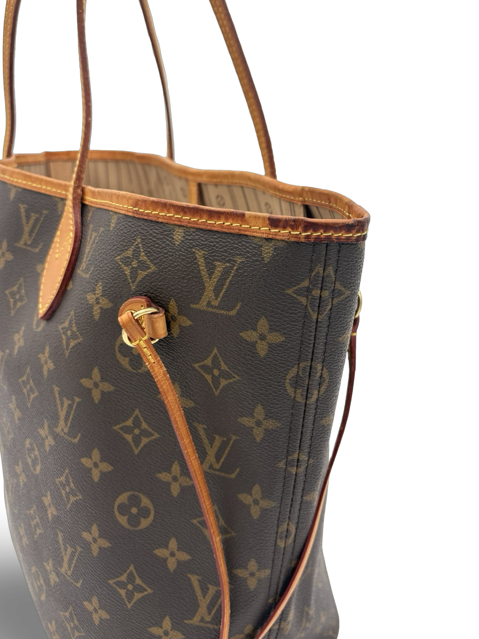 Louis Vuitton Neverfull MM Brown Monogram Canvas Tote Handbag — image 4