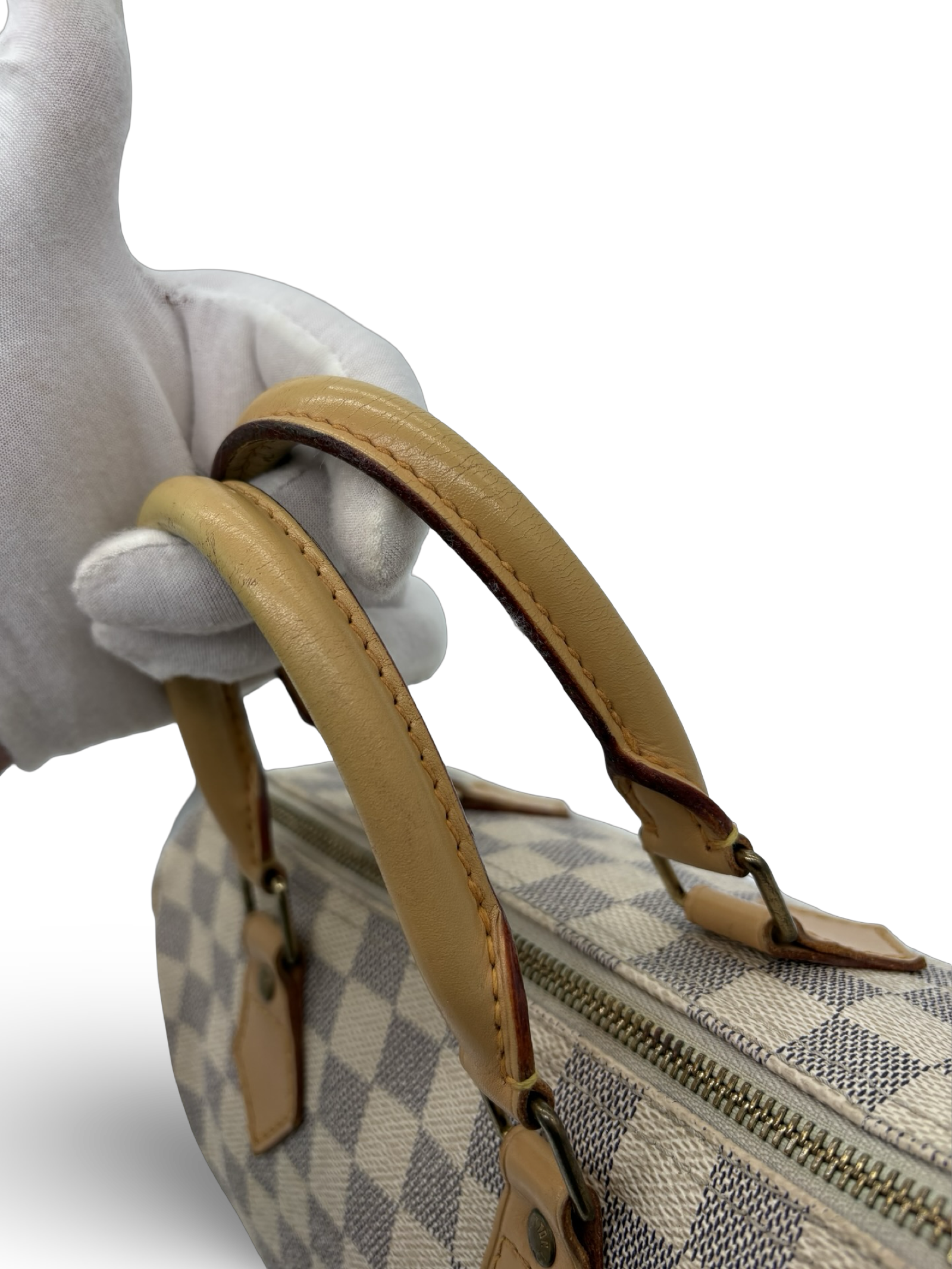 Louis Vuitton Speedy 25 Damier Azur White Monogram Canvas Bag — image 15