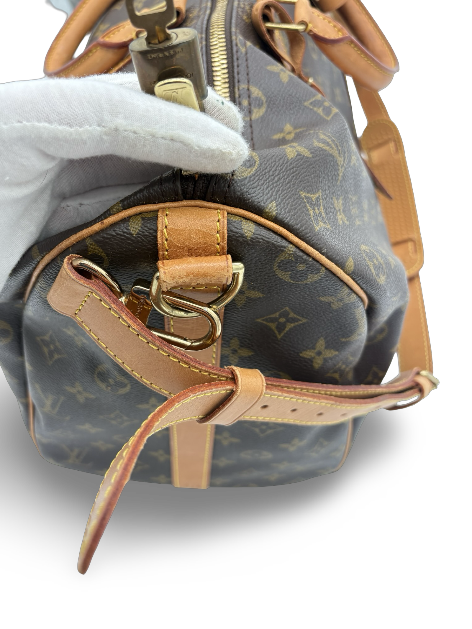 Louis Vuitton Keepall 50 Bandouliere Brown Monogram Canvas Travel Duffel Bag — image 5