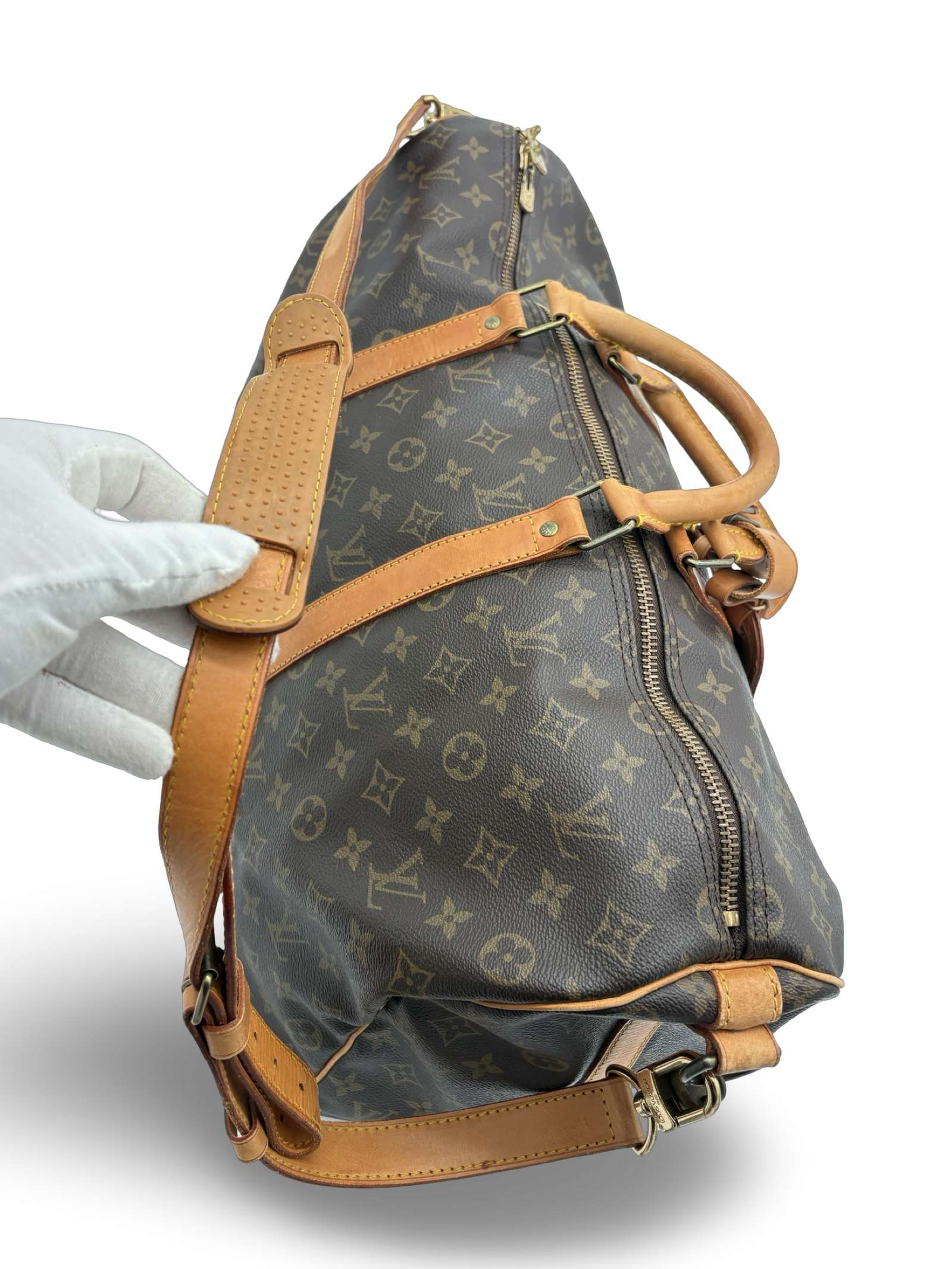 Louis Vuitton Keepall 50 Bandouliere Brown Monogram Canvas Travel Duffel Bag — image 13