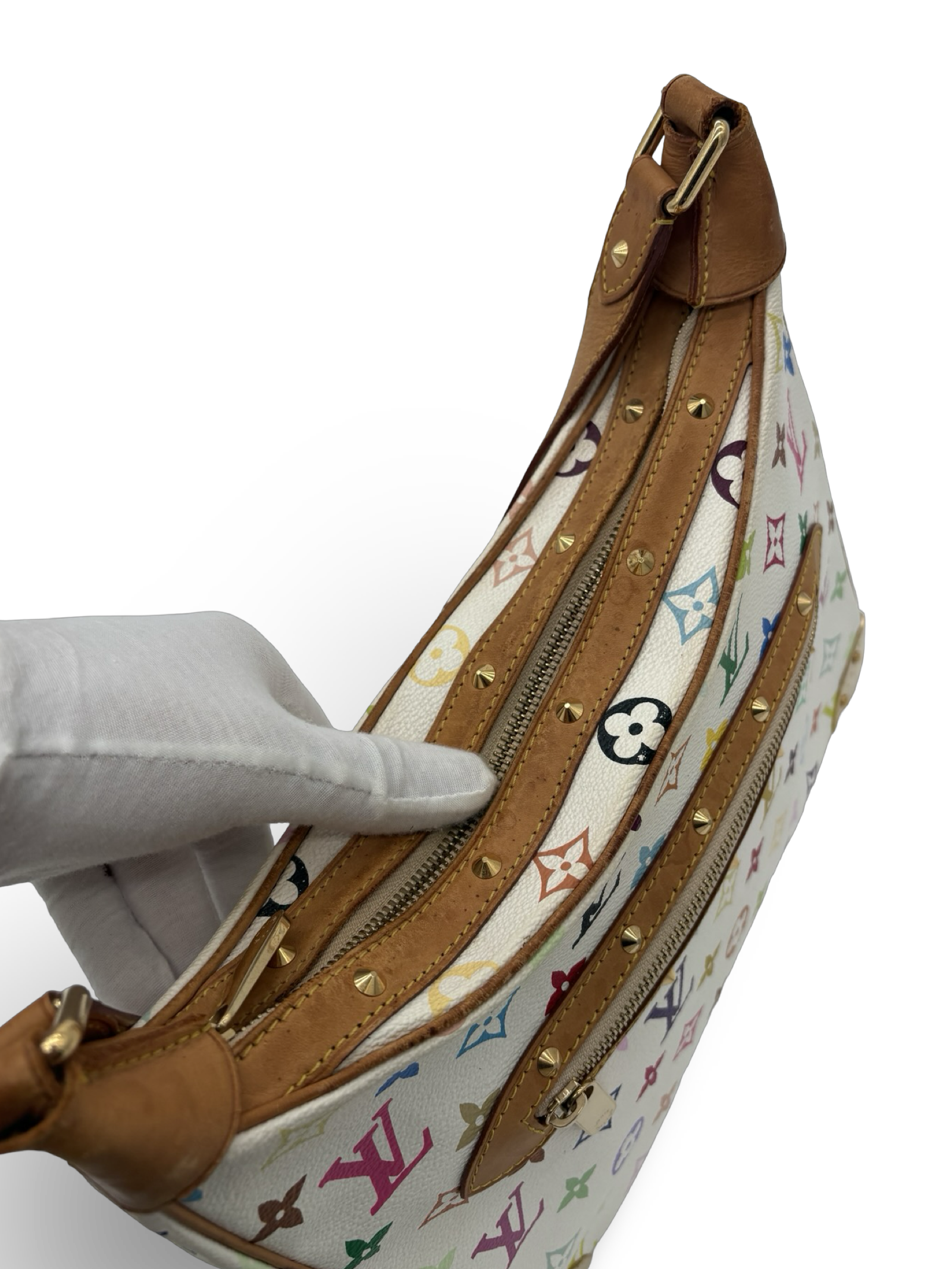 Louis Vuitton Takashi Murakami White Monogram Multicolore Boulogne Bag — image 15