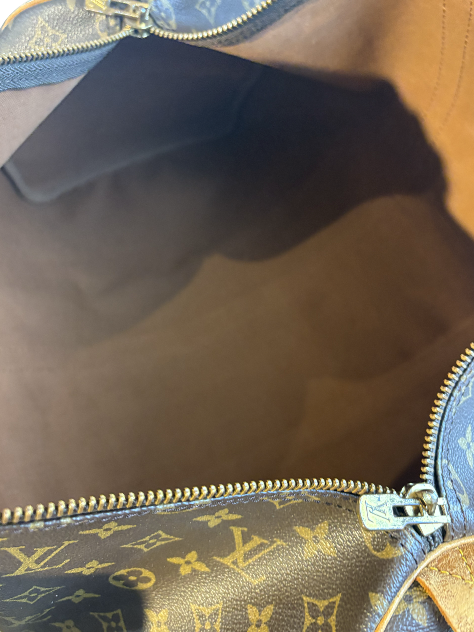 Louis Vuitton Keepall 55 Brown Monogram Canvas Travel Duffel Bag — image 14
