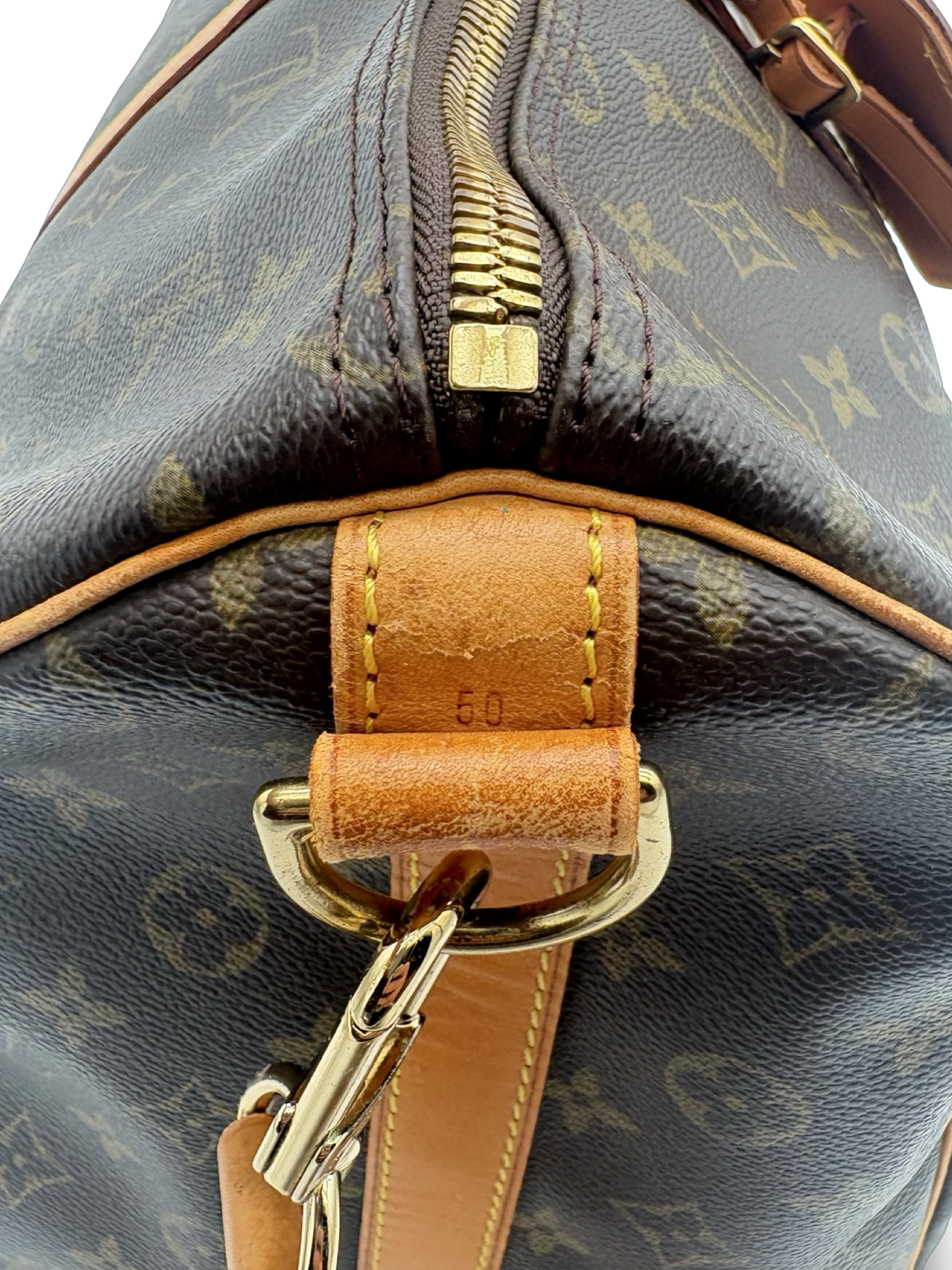 Louis Vuitton Keepall 50 Bandouliere Brown Monogram Canvas Travel Duffel Bag — image 9