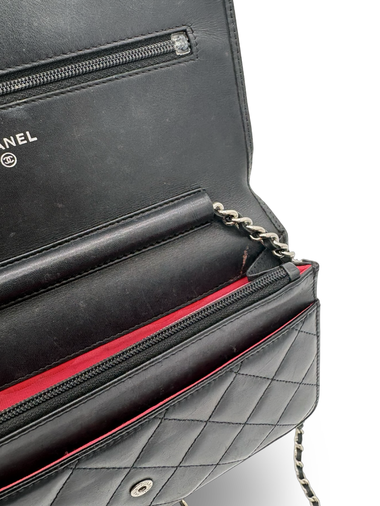 Chanel CC Black Lambskin Leather Cambon Ligne Wallet on Chain Shoulder / Handbag — image 16