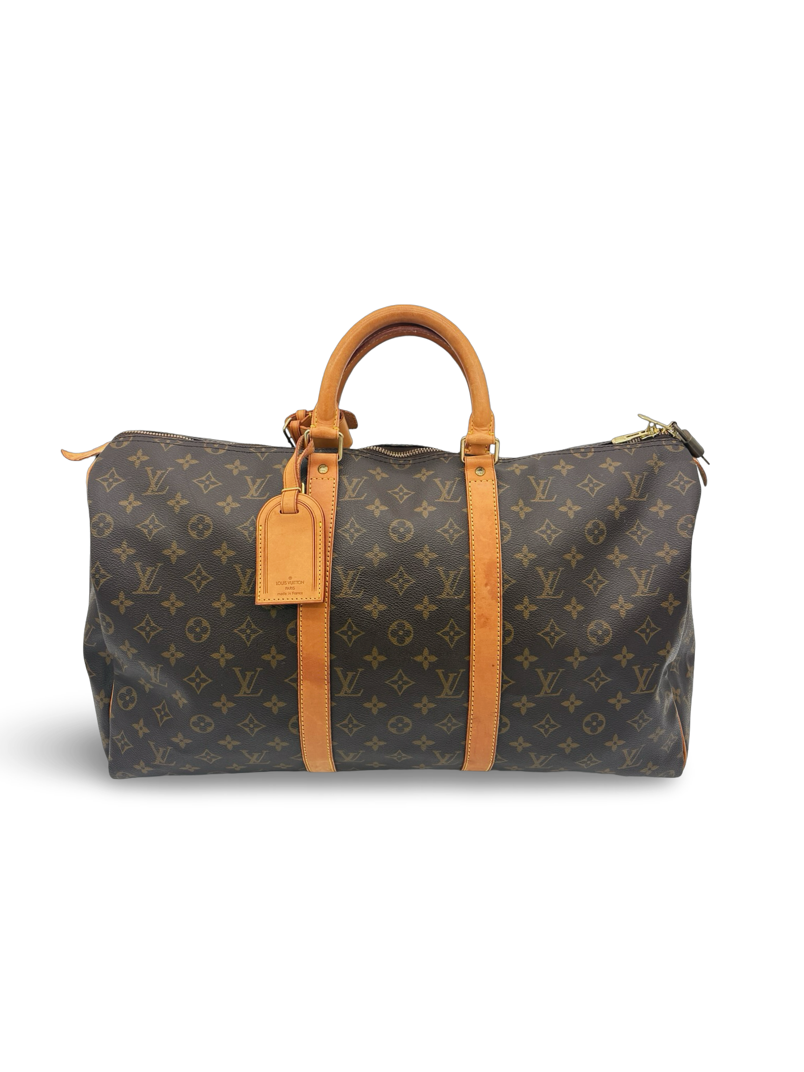 Louis Vuitton Keepall 50 Brown Monogram Canvas Travel Duffel Bag
