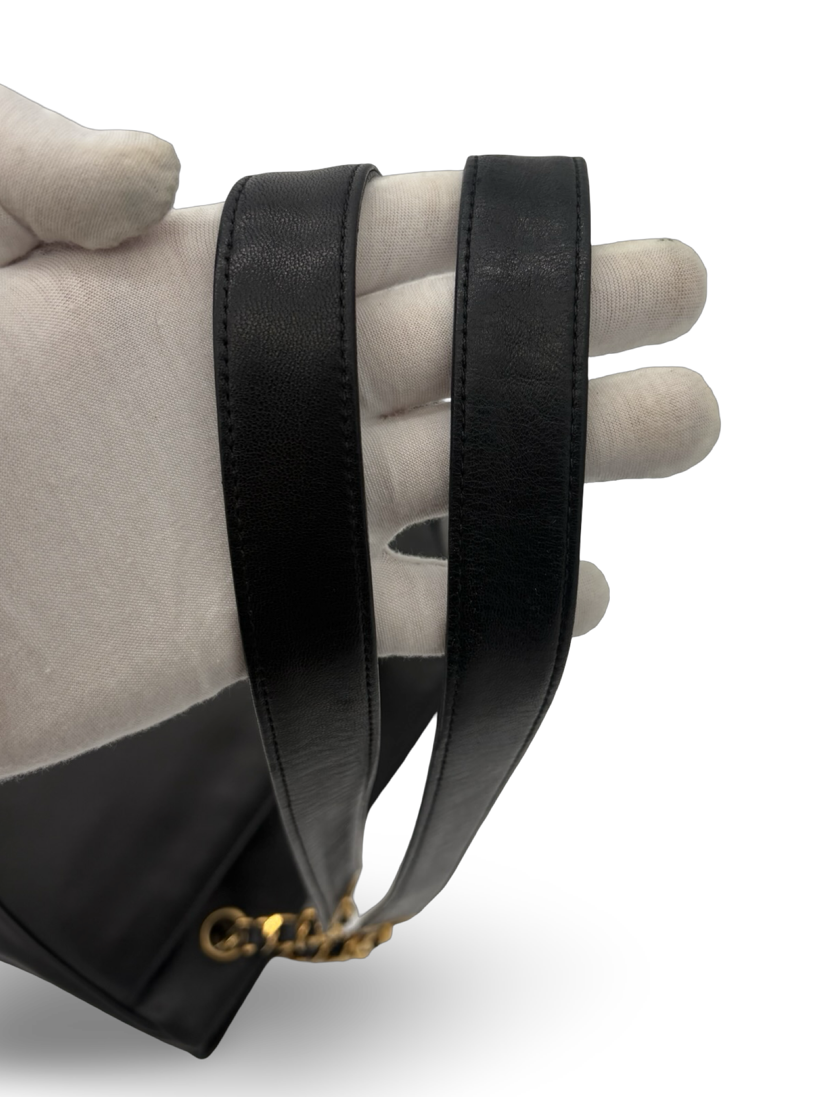 Chanel CC Triple Coco Logo Black Lambskin Leather Tote / Shoulder Bag — image 17