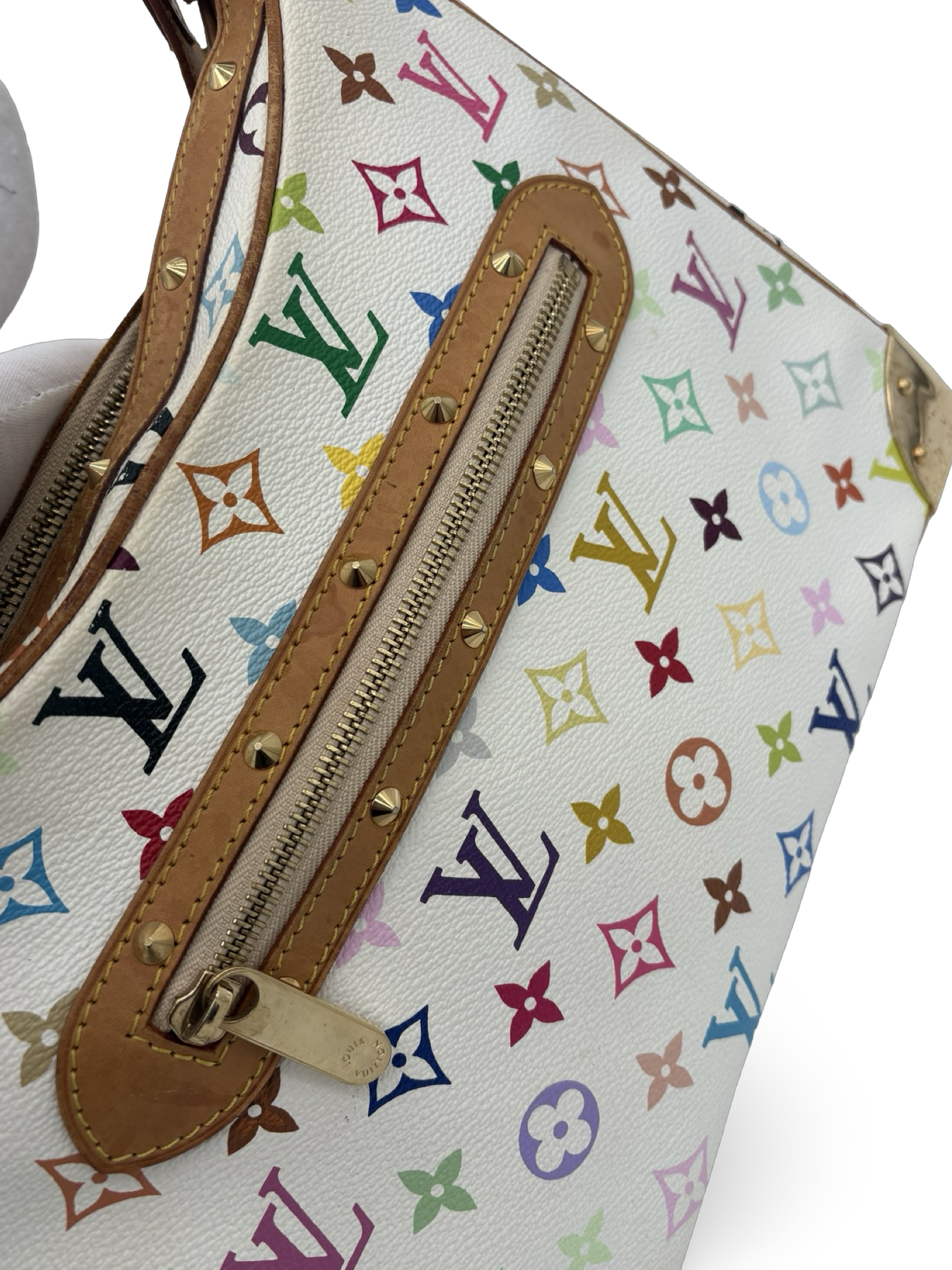 Louis Vuitton Takashi Murakami White Monogram Multicolore Boulogne Bag — image 17