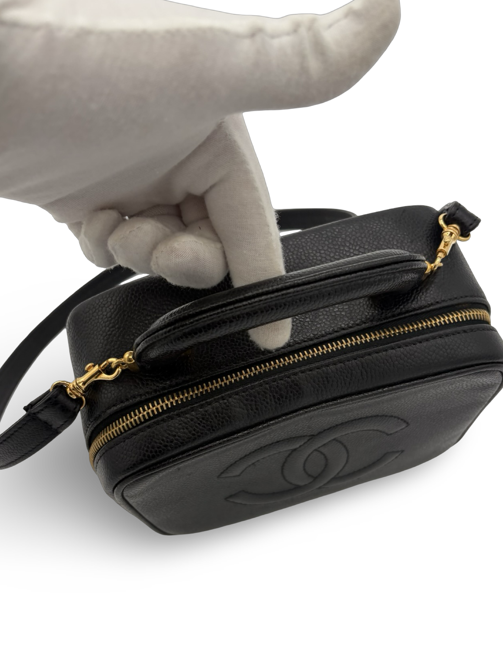 Chanel CC Black Caviar Vanity Handbag Shoulder Bag — image 13