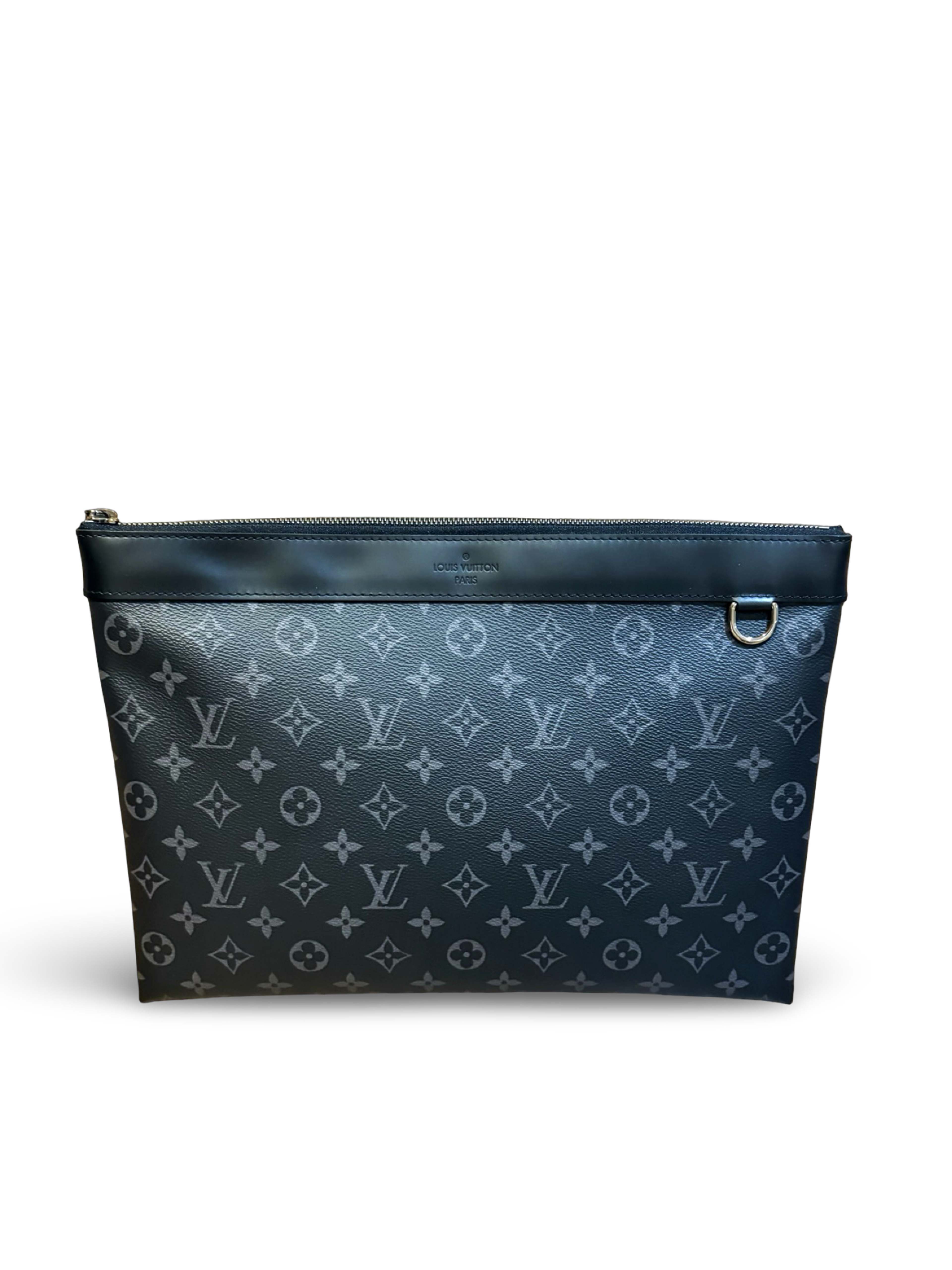 Louis Vuitton Discovery Pochette Black Eclipse Monogram Clutch Bag