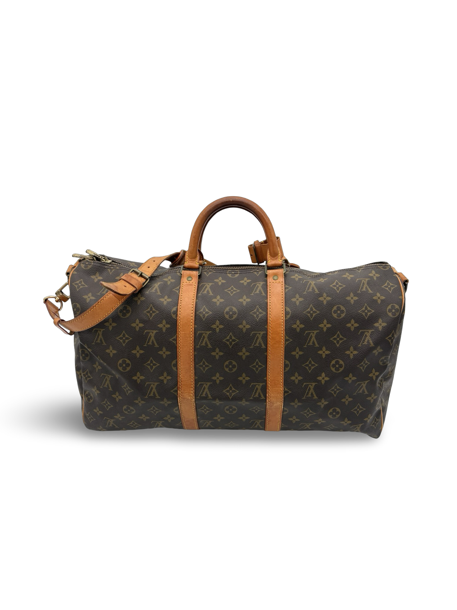 Louis Vuitton Keepall 50 Bandouliere Brown Monogram Canvas Travel Duffel Bag — image 2