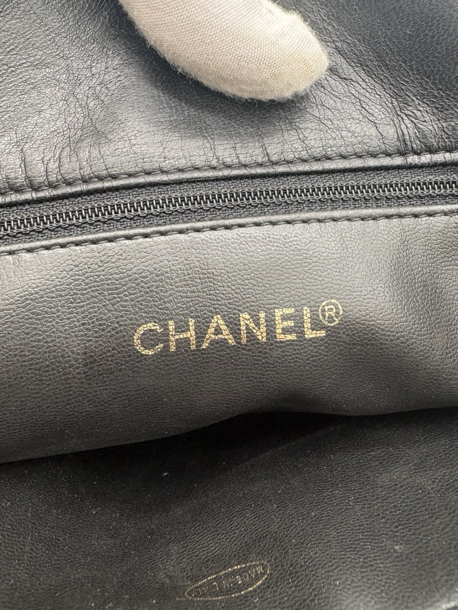 Chanel CC Triple Coco Logo Black Lambskin Leather Tote / Shoulder Bag — image 22