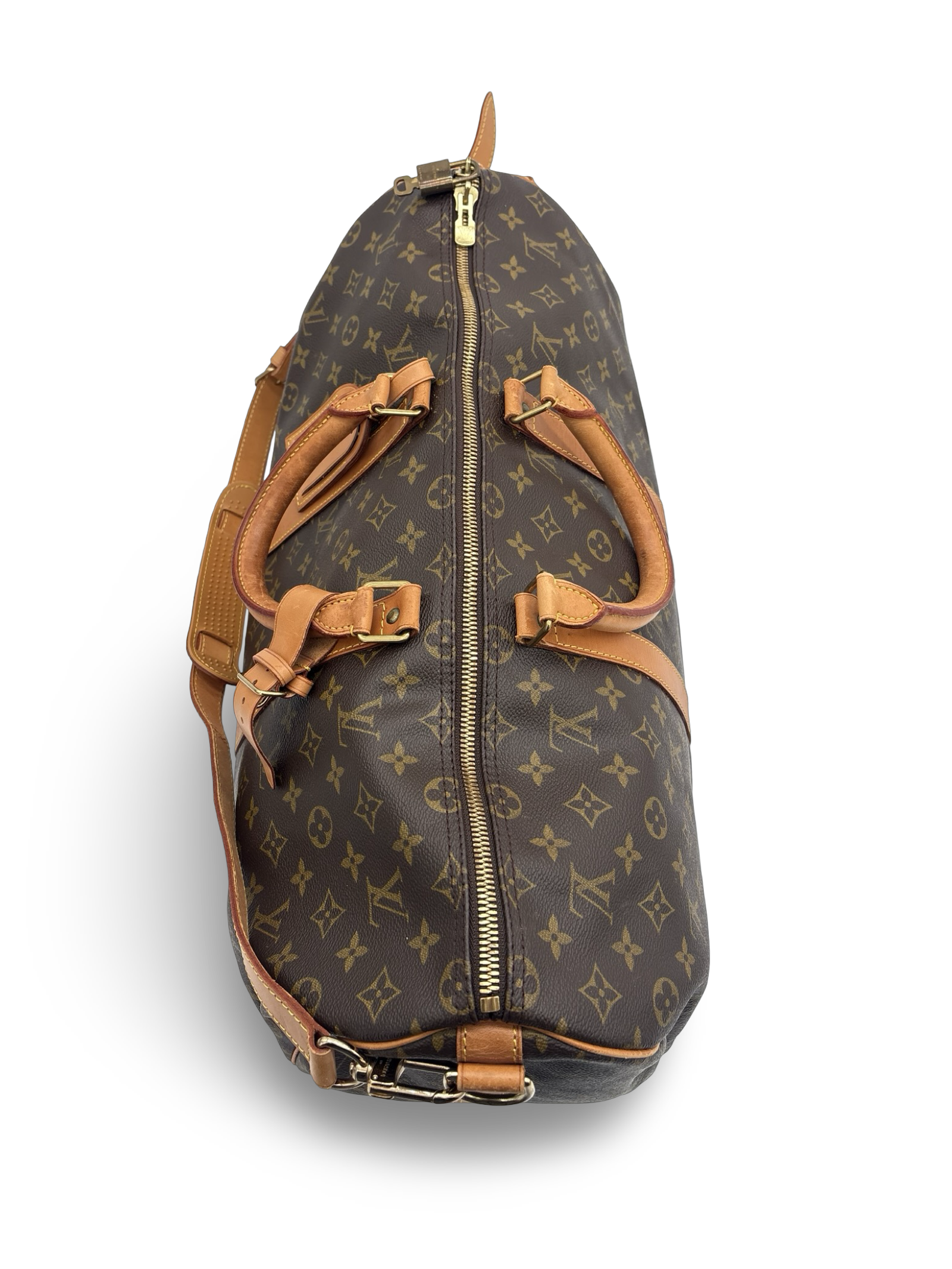 Louis Vuitton Keepall 50 Bandouliere Brown Monogram Canvas Travel Duffel Bag — image 9