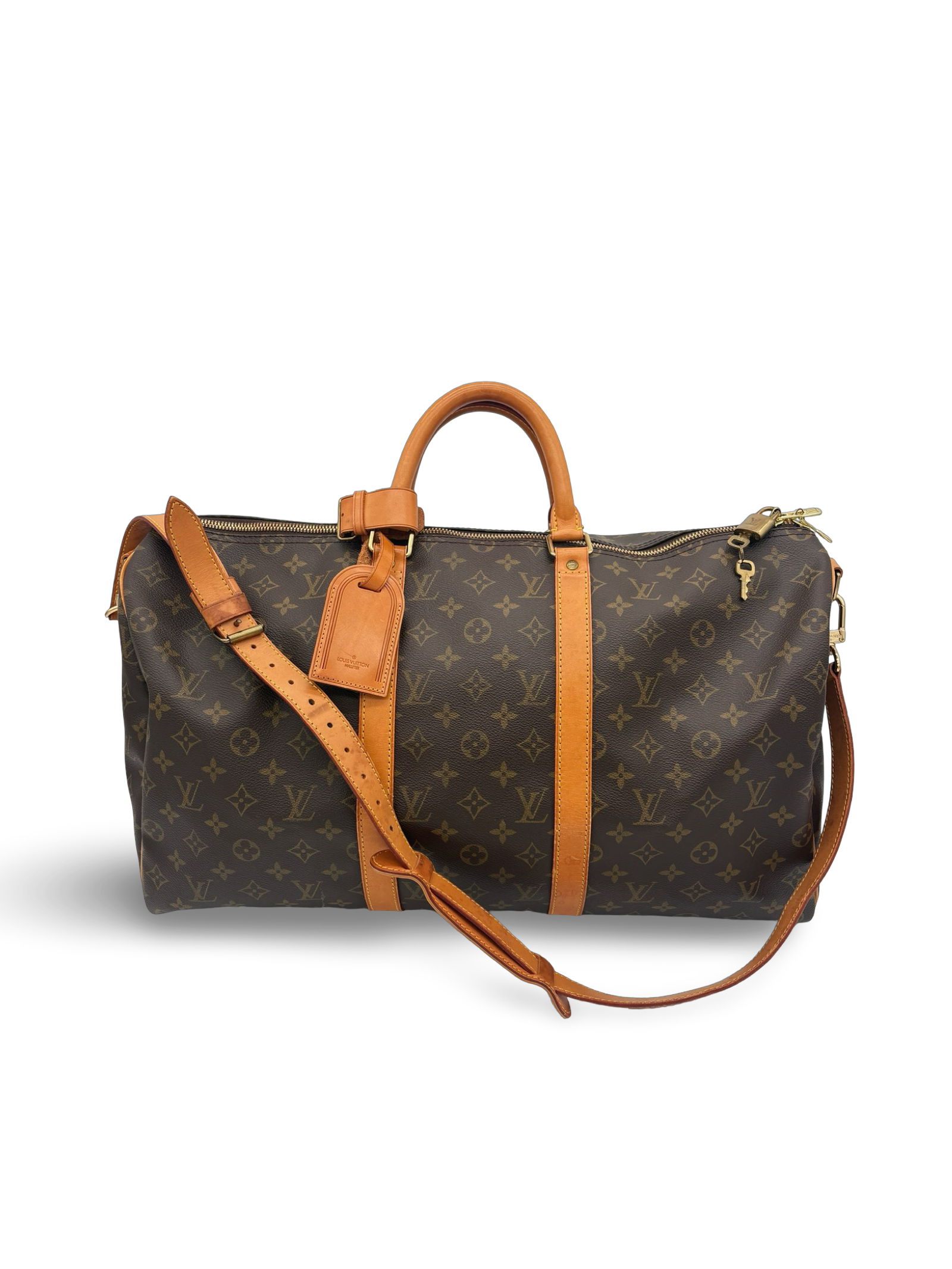Louis Vuitton Keepall 50 Bandouliere Brown Monogram Canvas Travel Duffel Bag