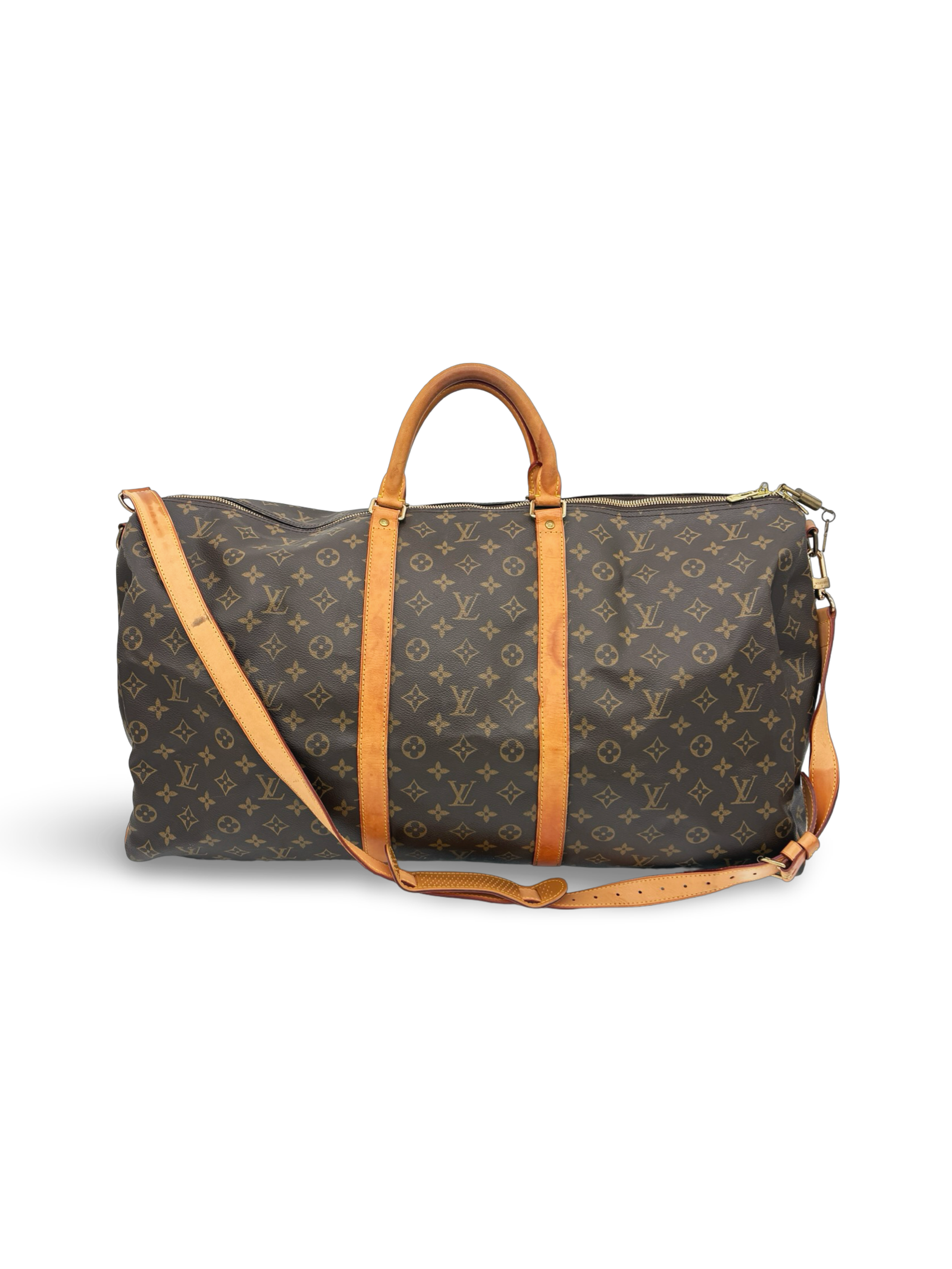Louis Vuitton Keepall 60 Bandouliere Brown Monogram Canvas Travel Duffel Bag