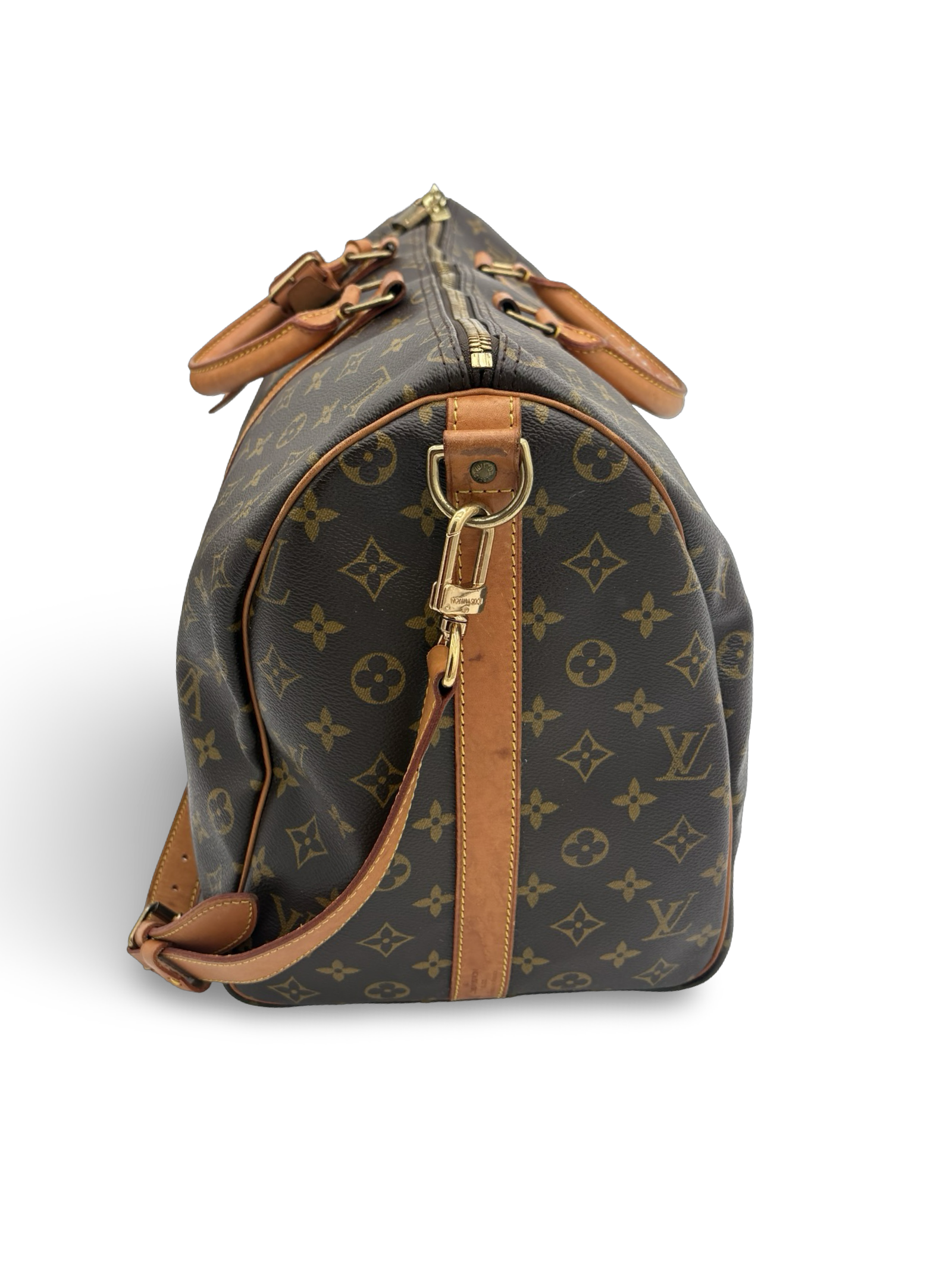 Louis Vuitton Keepall 50 Bandouliere Brown Monogram Canvas Travel Duffel Bag — image 3
