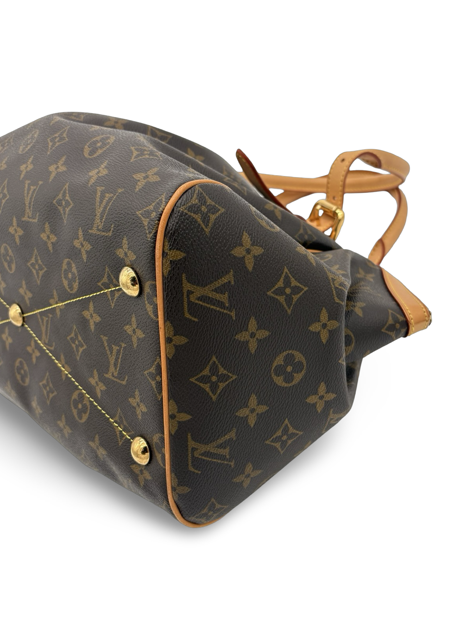 Louis Vuitton Tivoli GM Brown Monogram Canvas Tote Handbag — image 11