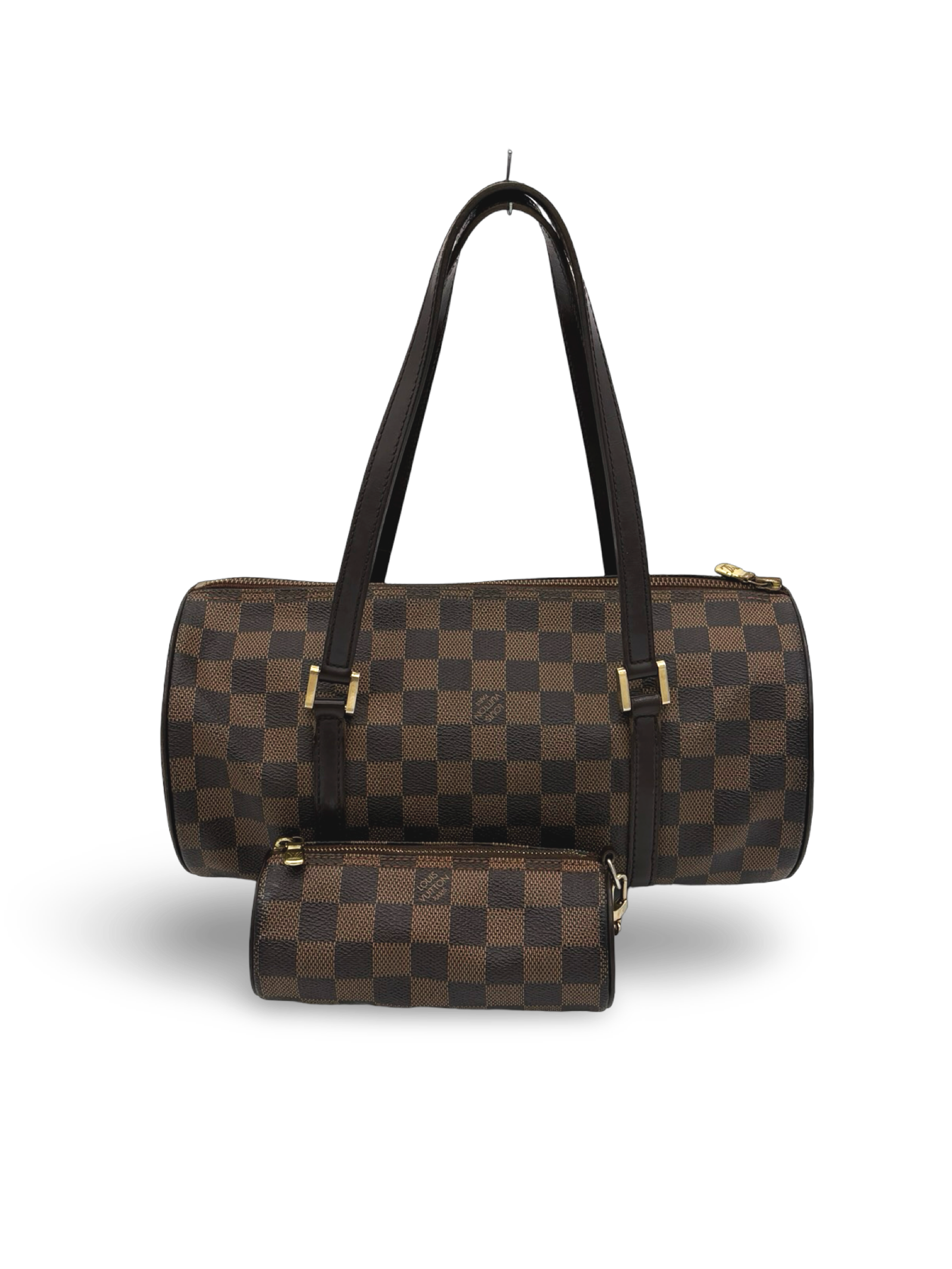 Louis Vuitton Damier Ebene Papillon 30 Handbag with Pouch