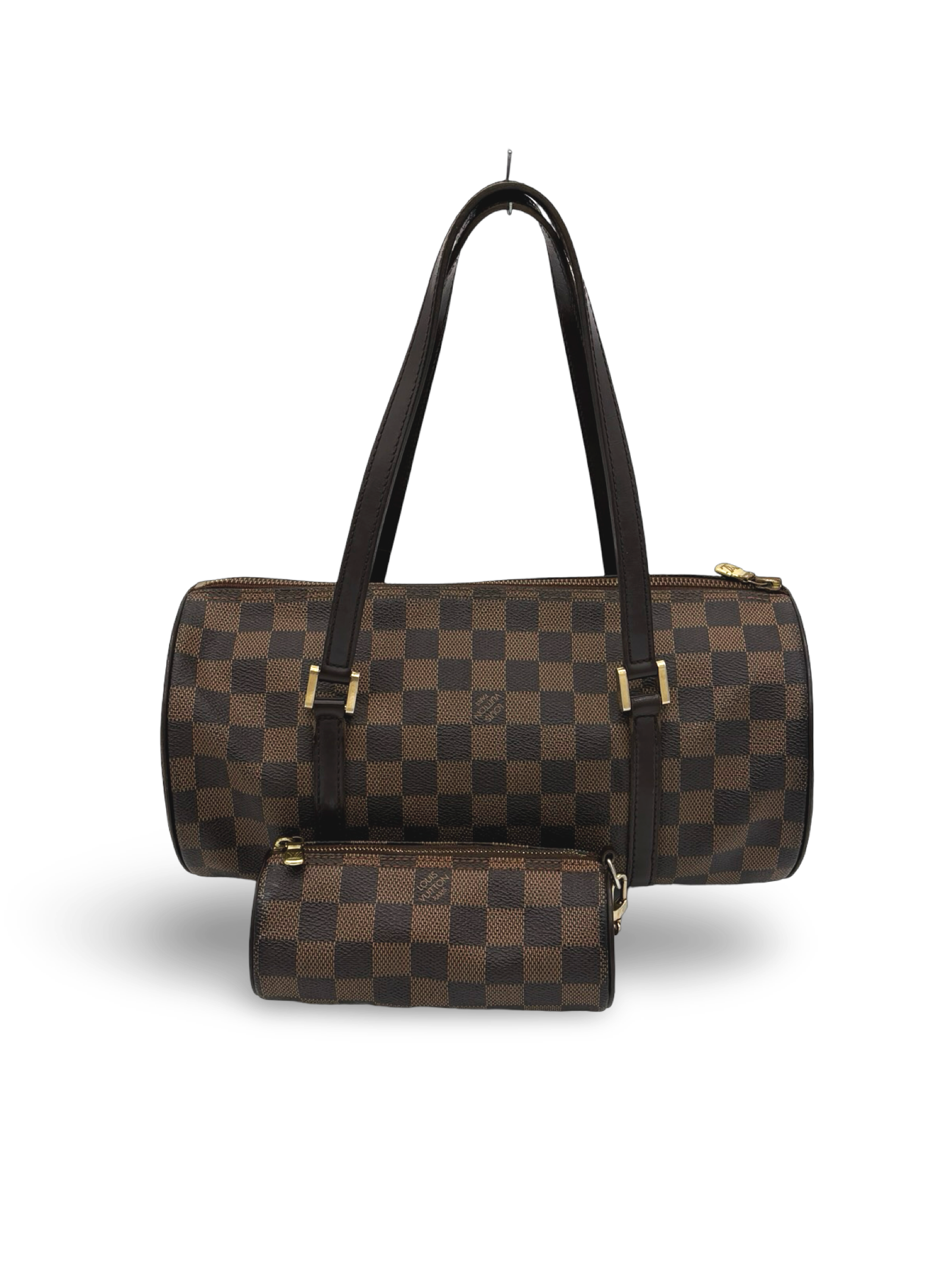 Louis Vuitton Damier Ebene Papillon 30 Handbag with Pouch