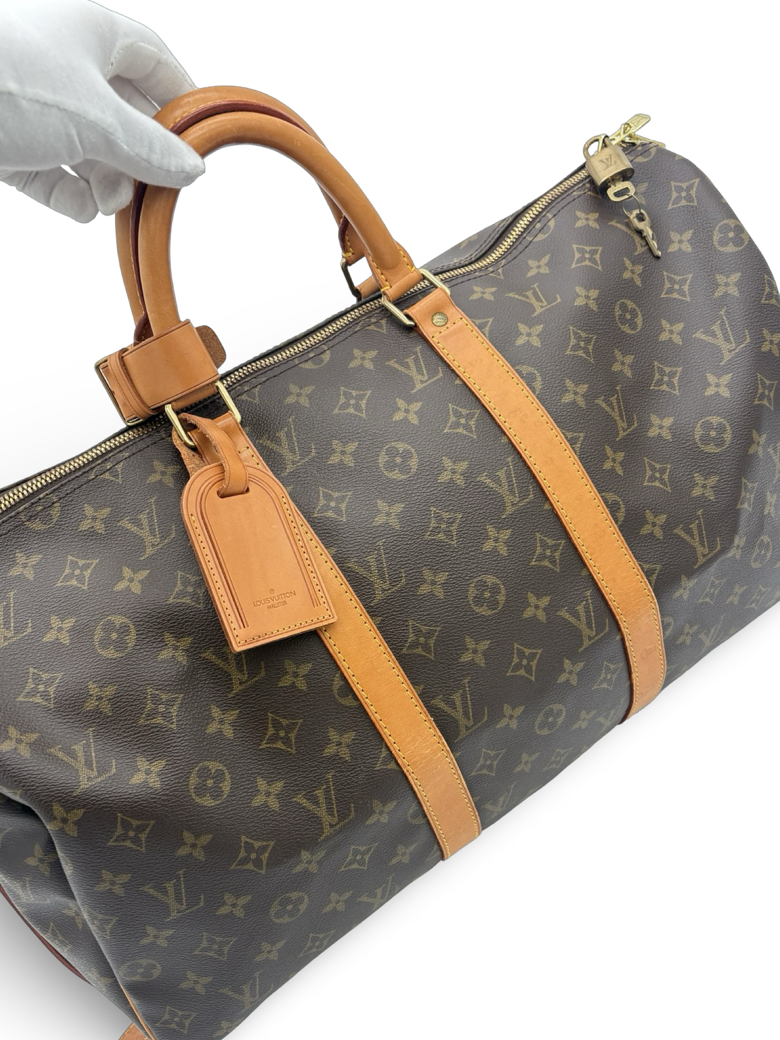 Louis Vuitton Keepall 50 Bandouliere Brown Monogram Canvas Travel Duffel Bag — image 7