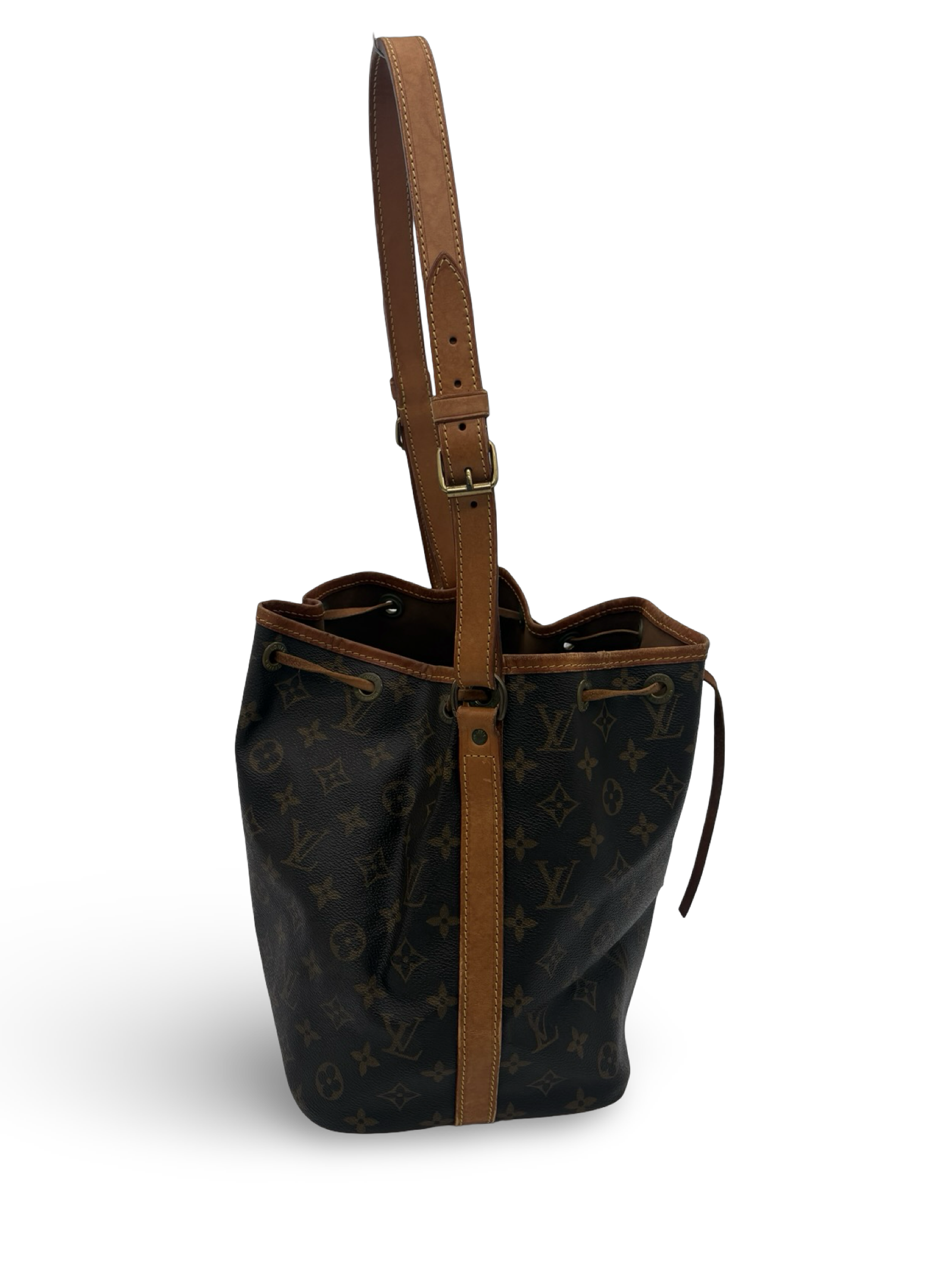 Louis Vuitton Petit Noé Drawstring Shoulder Bag Brown Monogram Canvas — image 5