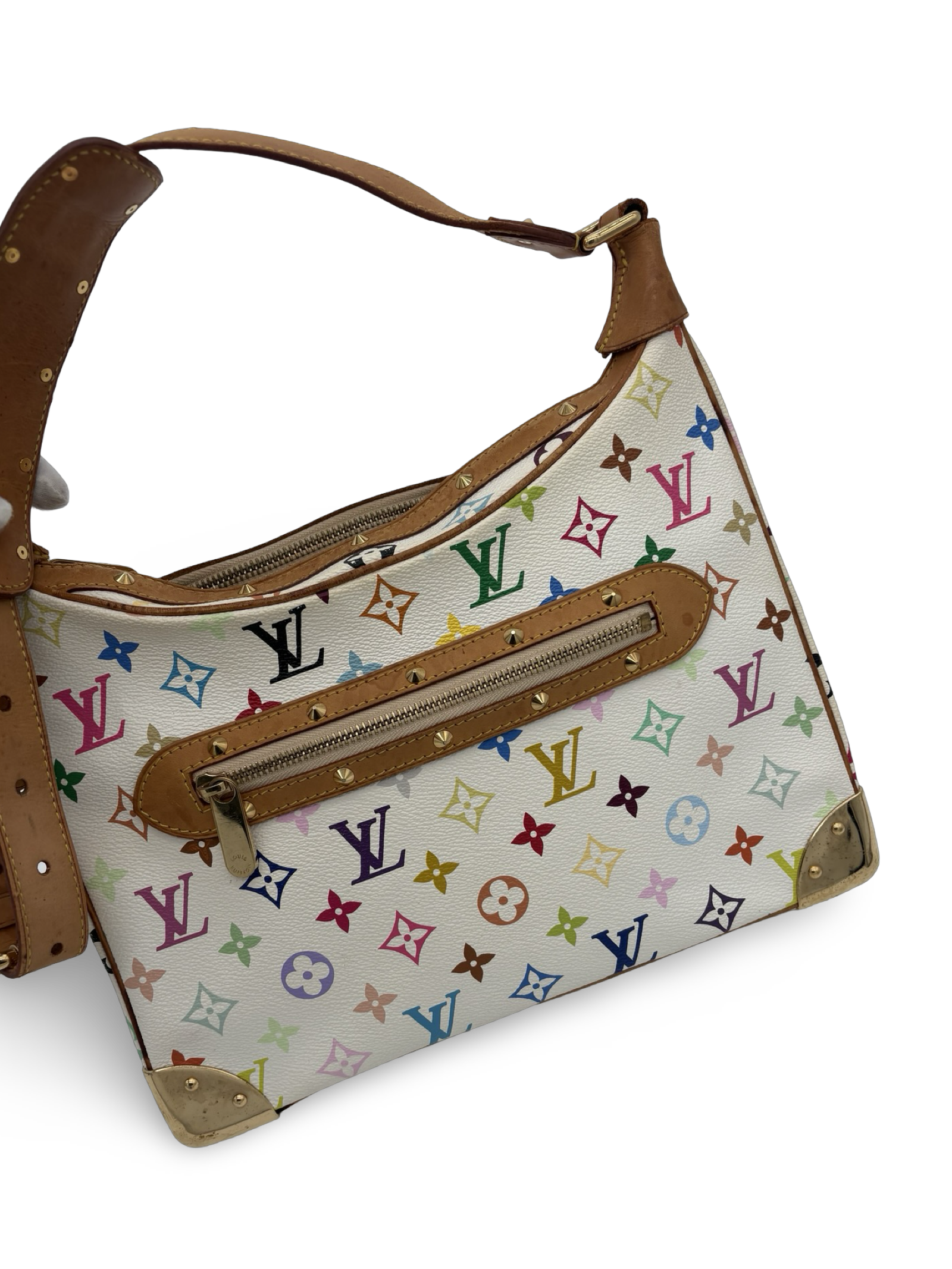 Louis Vuitton Takashi Murakami White Monogram Multicolore Boulogne Bag — image 10