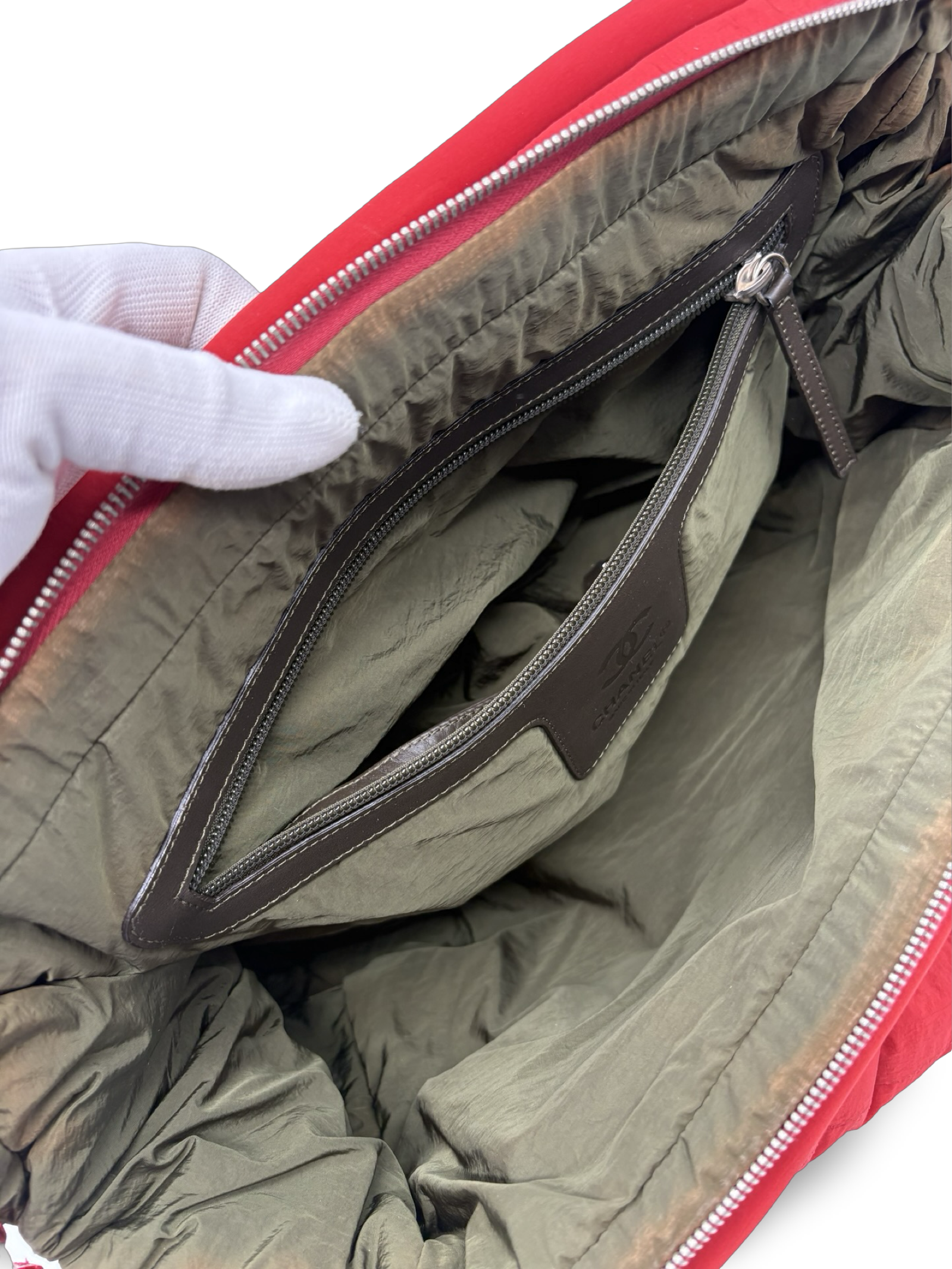 Chanel Red Medium Quilted Nylon Coco Cocoon Tote Handbag — image 15
