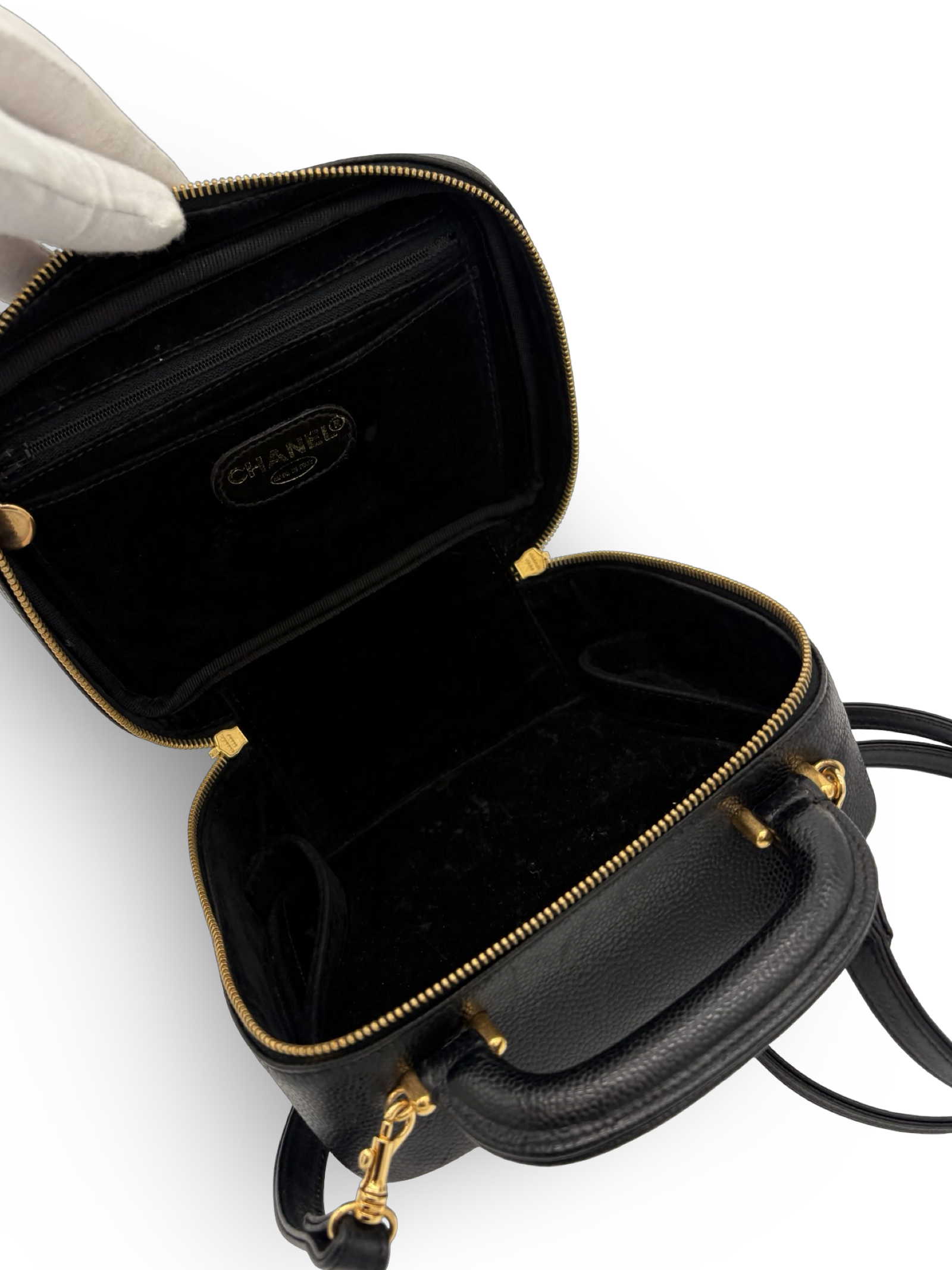Chanel CC Black Caviar Vanity Handbag Shoulder Bag — image 19