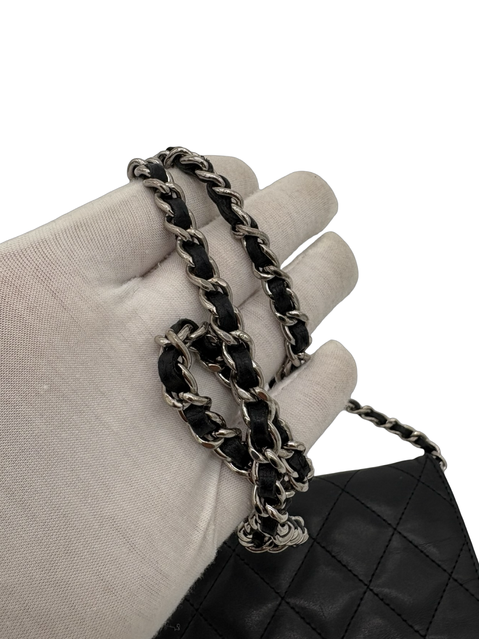 Chanel CC Black Lambskin Leather Cambon Ligne Wallet on Chain Shoulder / Handbag — image 12