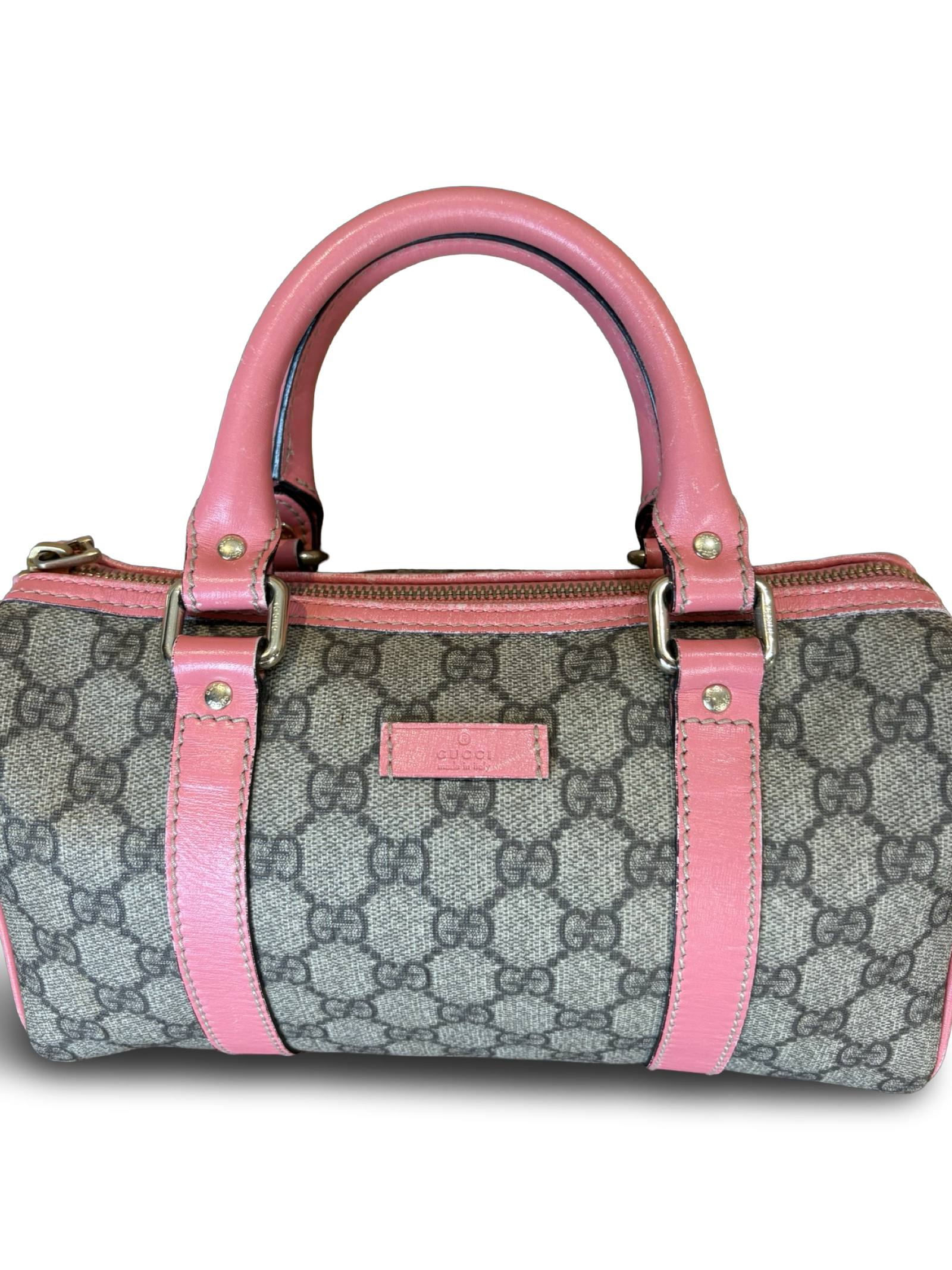Gucci Mini Boston GG Canvas Pink Handbag — image 2
