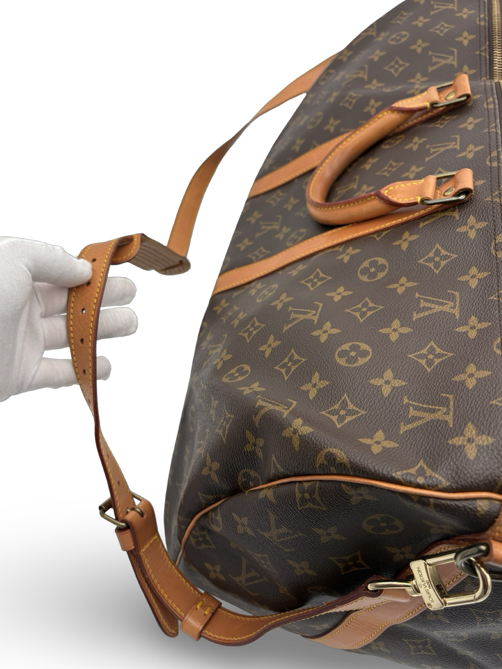 Louis Vuitton Keepall 55 Bandouliere Brown Monogram Canvas Travel Duffel Bag — image 11