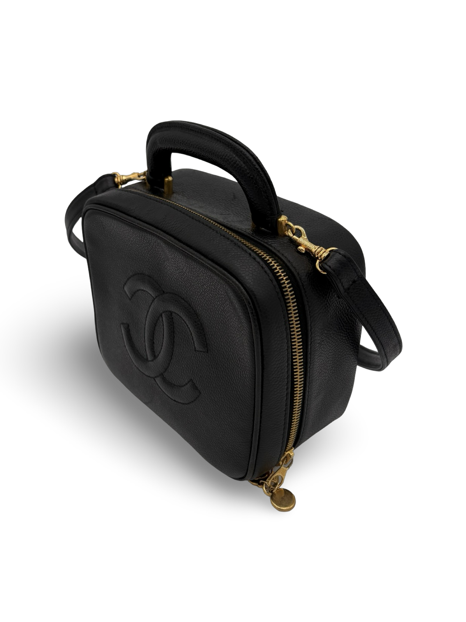 Chanel CC Black Caviar Vanity Handbag Shoulder Bag — image 7