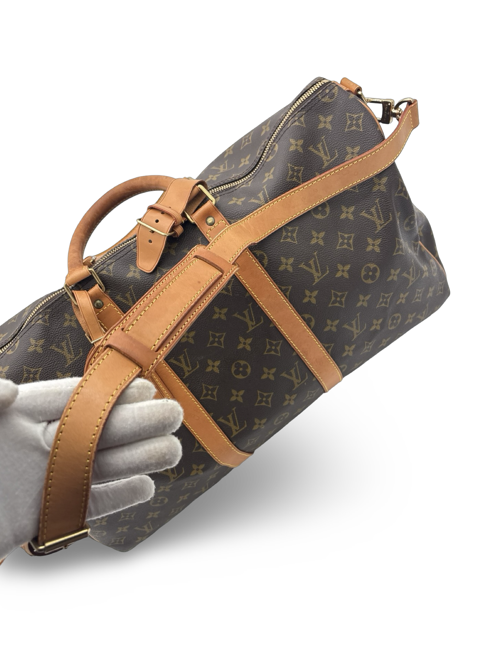 Louis Vuitton Keepall 50 Bandouliere Brown Monogram Canvas Travel Duffel Bag — image 12