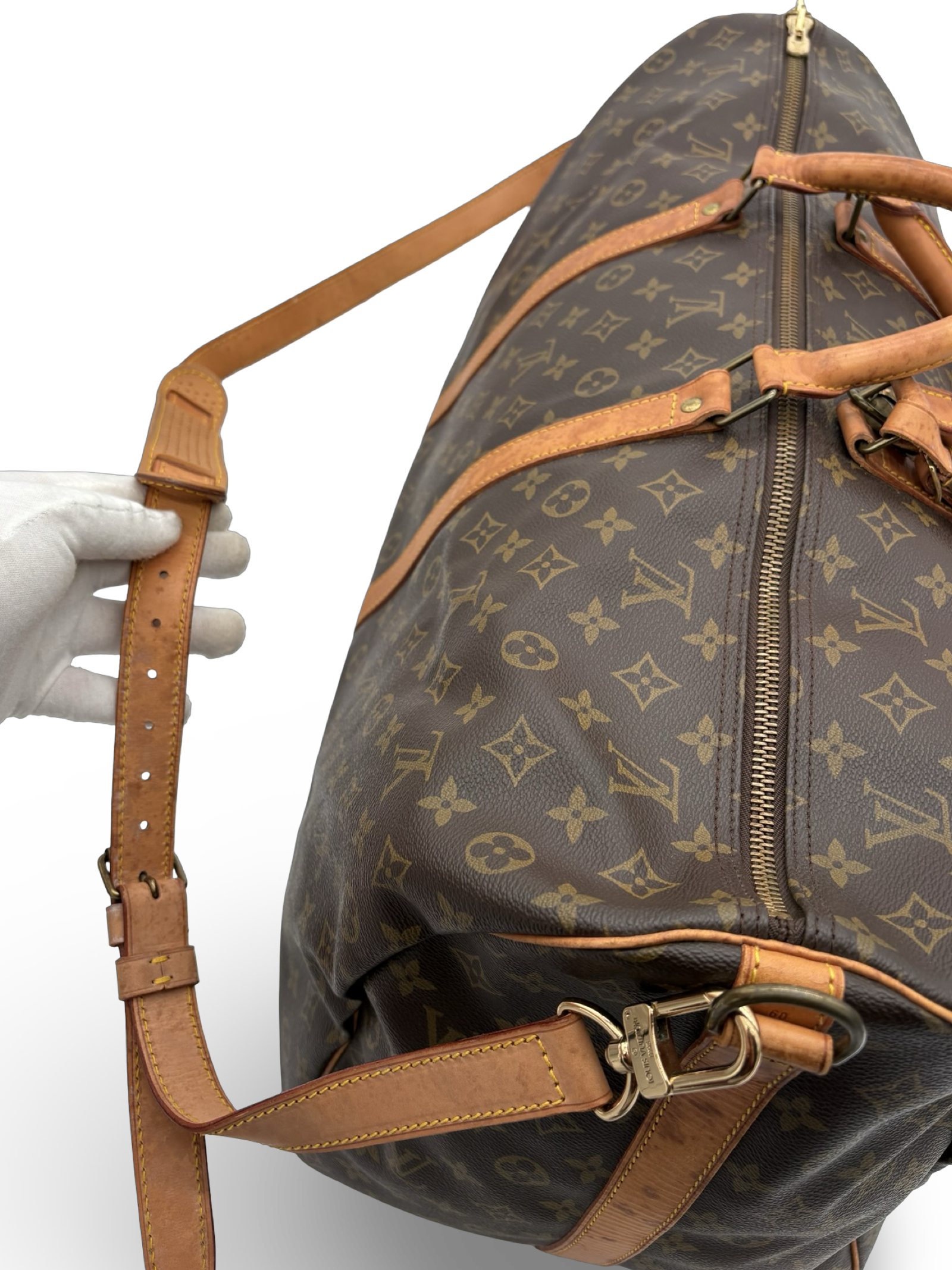 Louis Vuitton Keepall 60 Bandouliere Brown Monogram Canvas Travel Duffel Bag — image 11