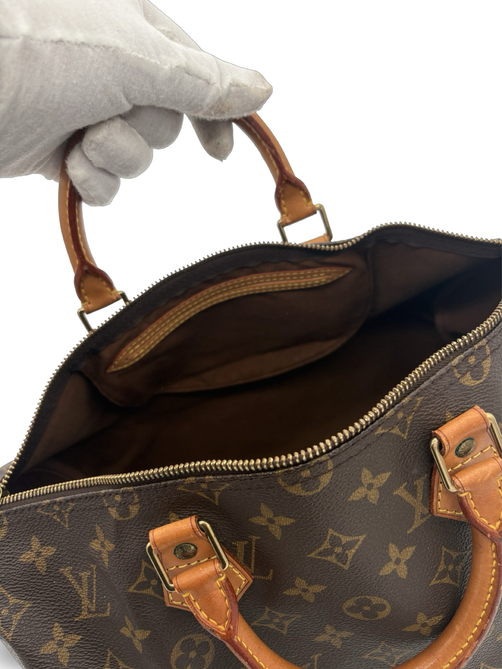 Louis Vuitton Speedy 35 Brown Monogram Canvas Handbag — image 13