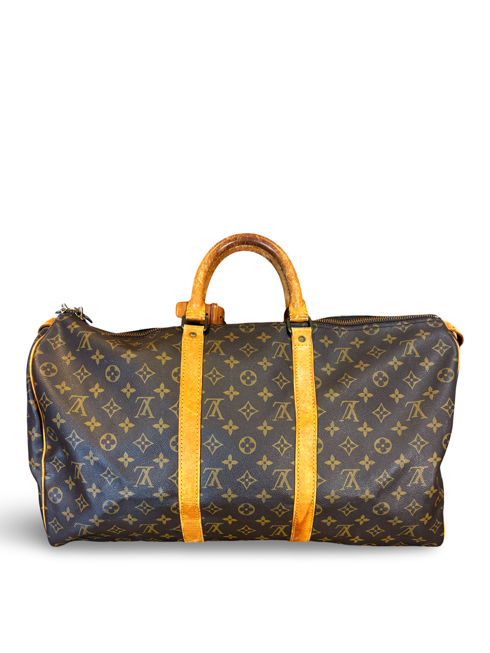 Louis Vuitton Keepall 55 Brown Monogram Canvas Travel Duffel Bag