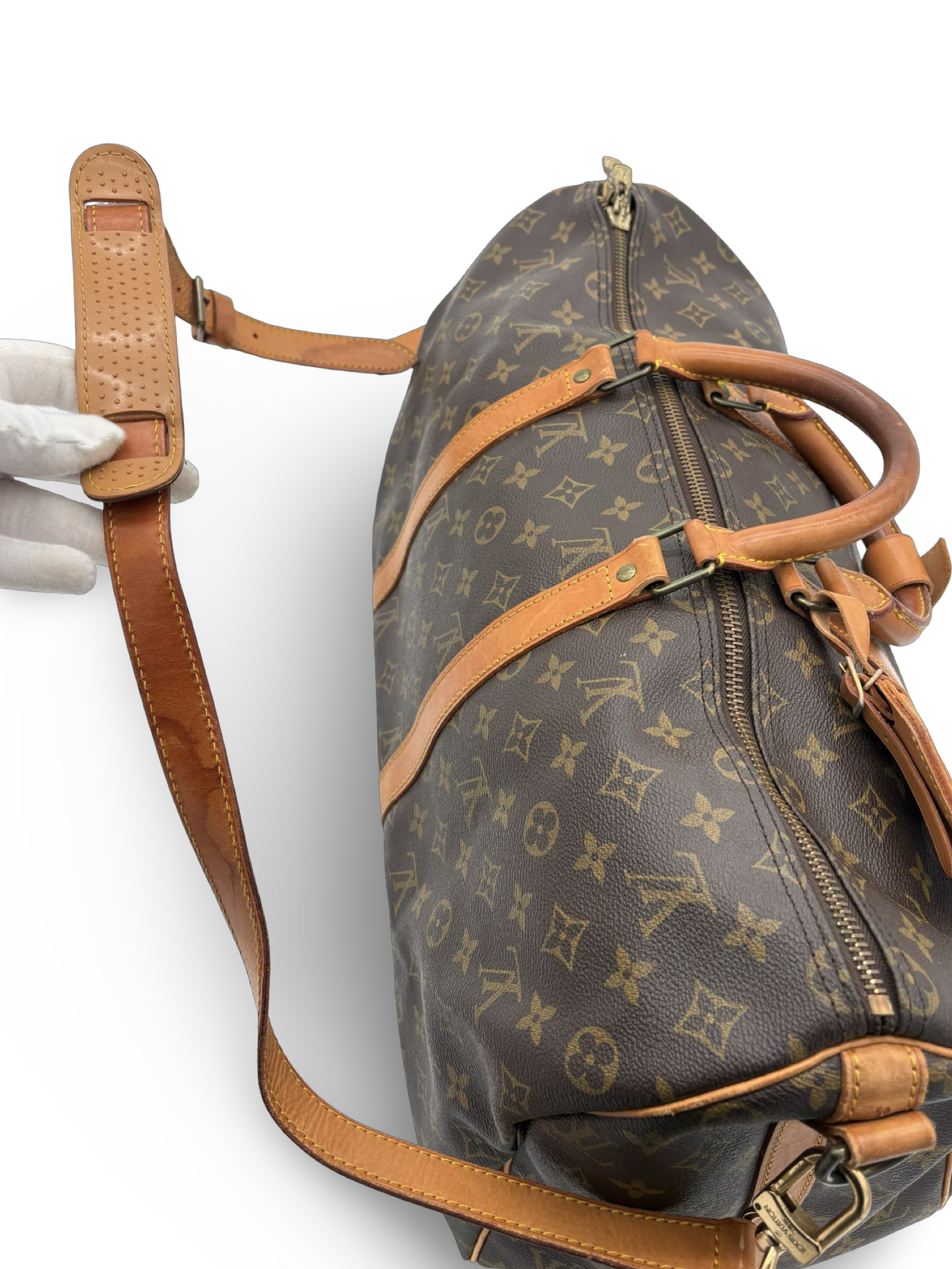 Louis Vuitton Keepall 50 Bandouliere Brown Monogram Canvas Travel Duffel Bag — image 13