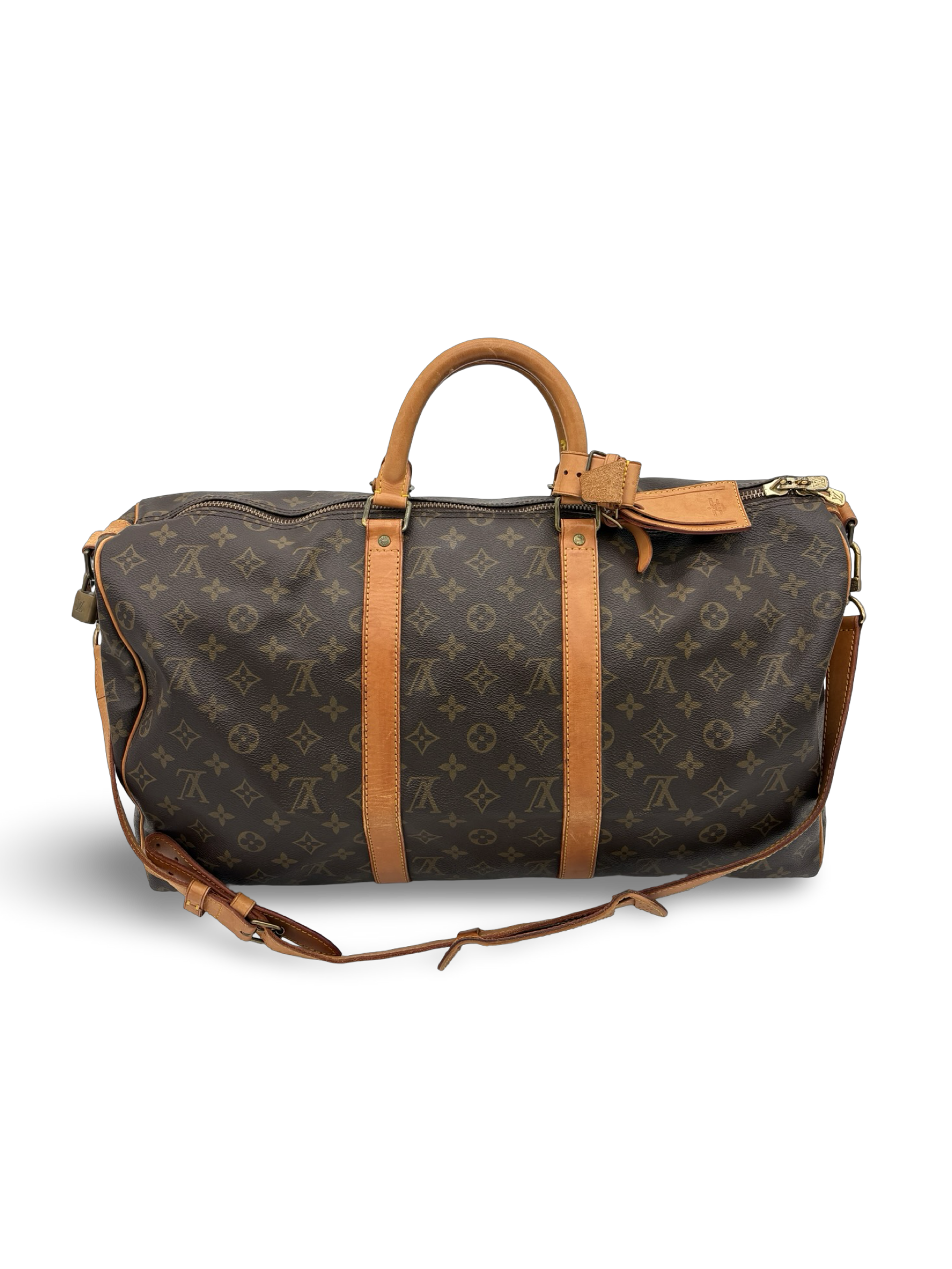 Louis Vuitton Keepall 50 Bandouliere Brown Monogram Canvas Travel Duffel Bag