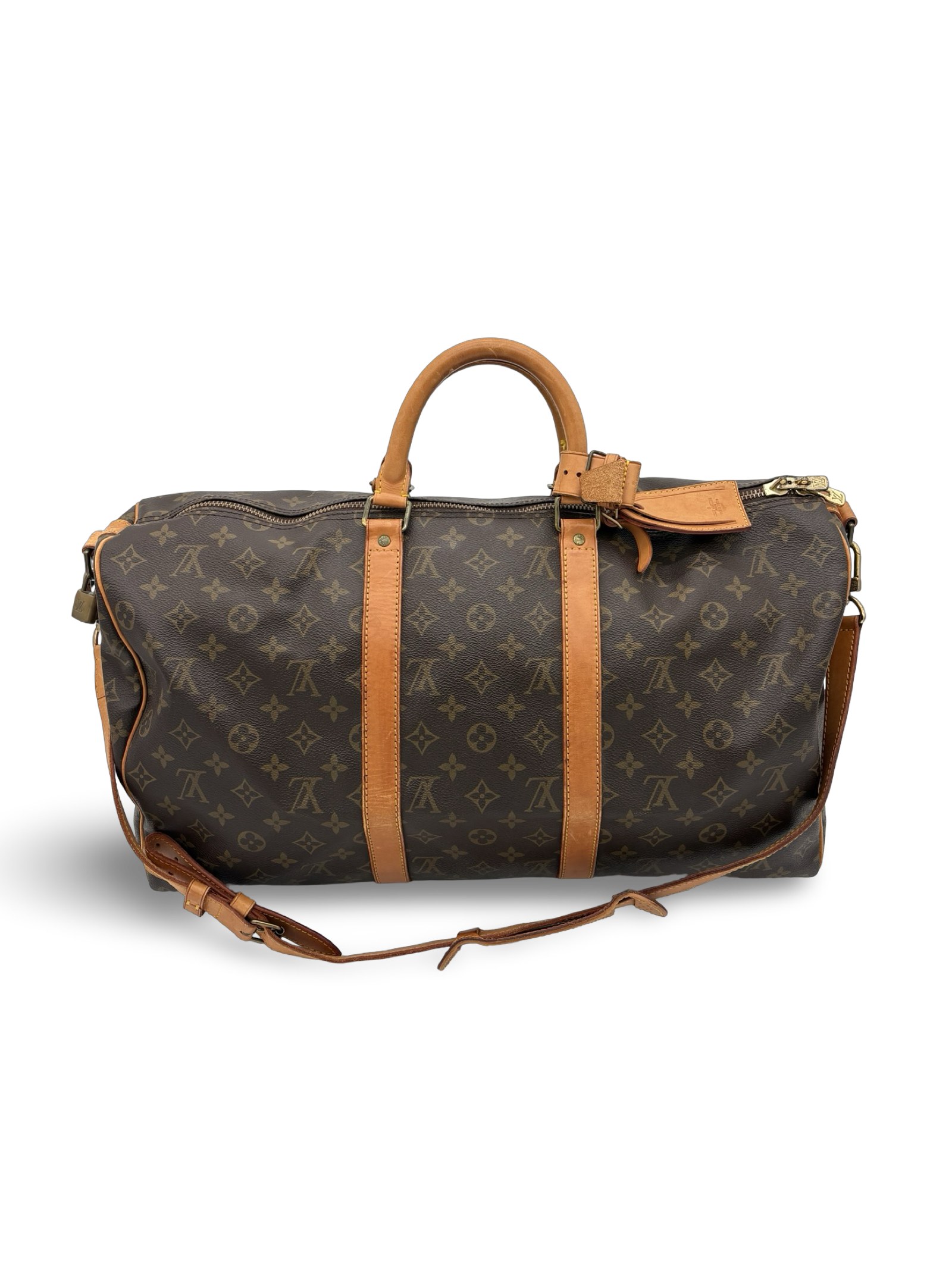 Louis Vuitton Keepall 50 Bandouliere Brown Monogram Canvas Travel Duffel Bag
