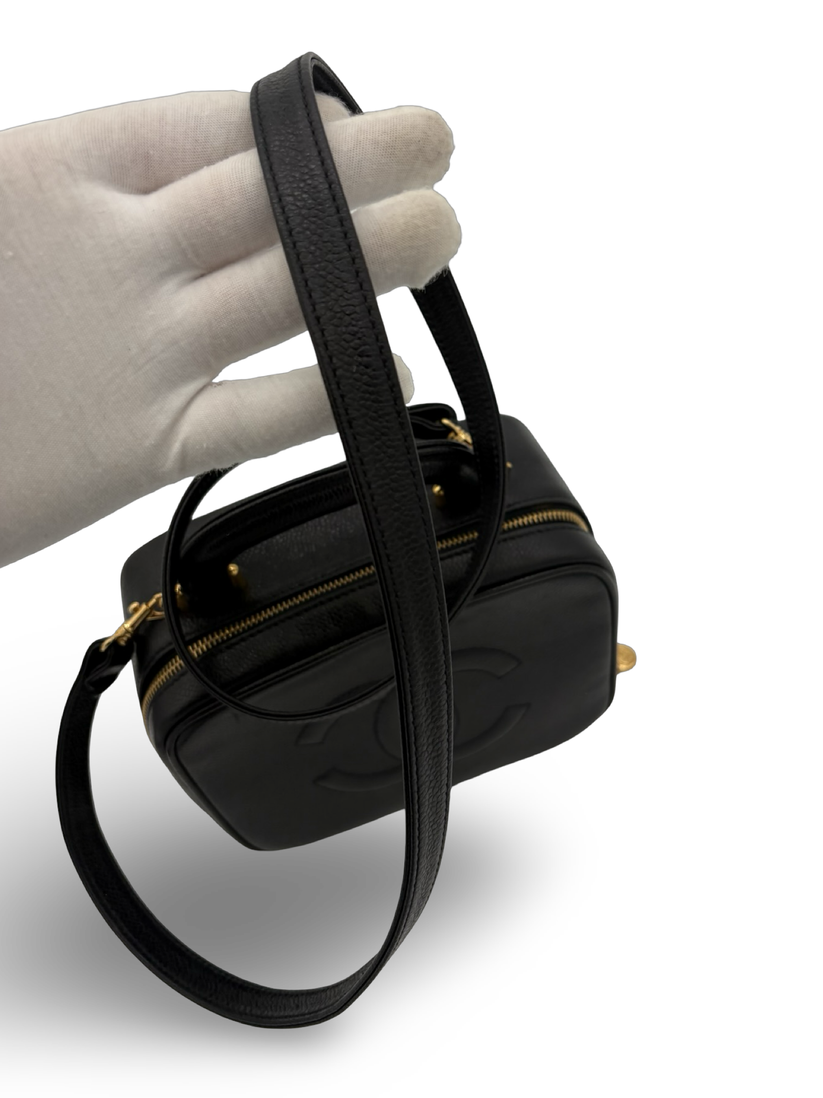 Chanel CC Black Caviar Vanity Handbag Shoulder Bag — image 12