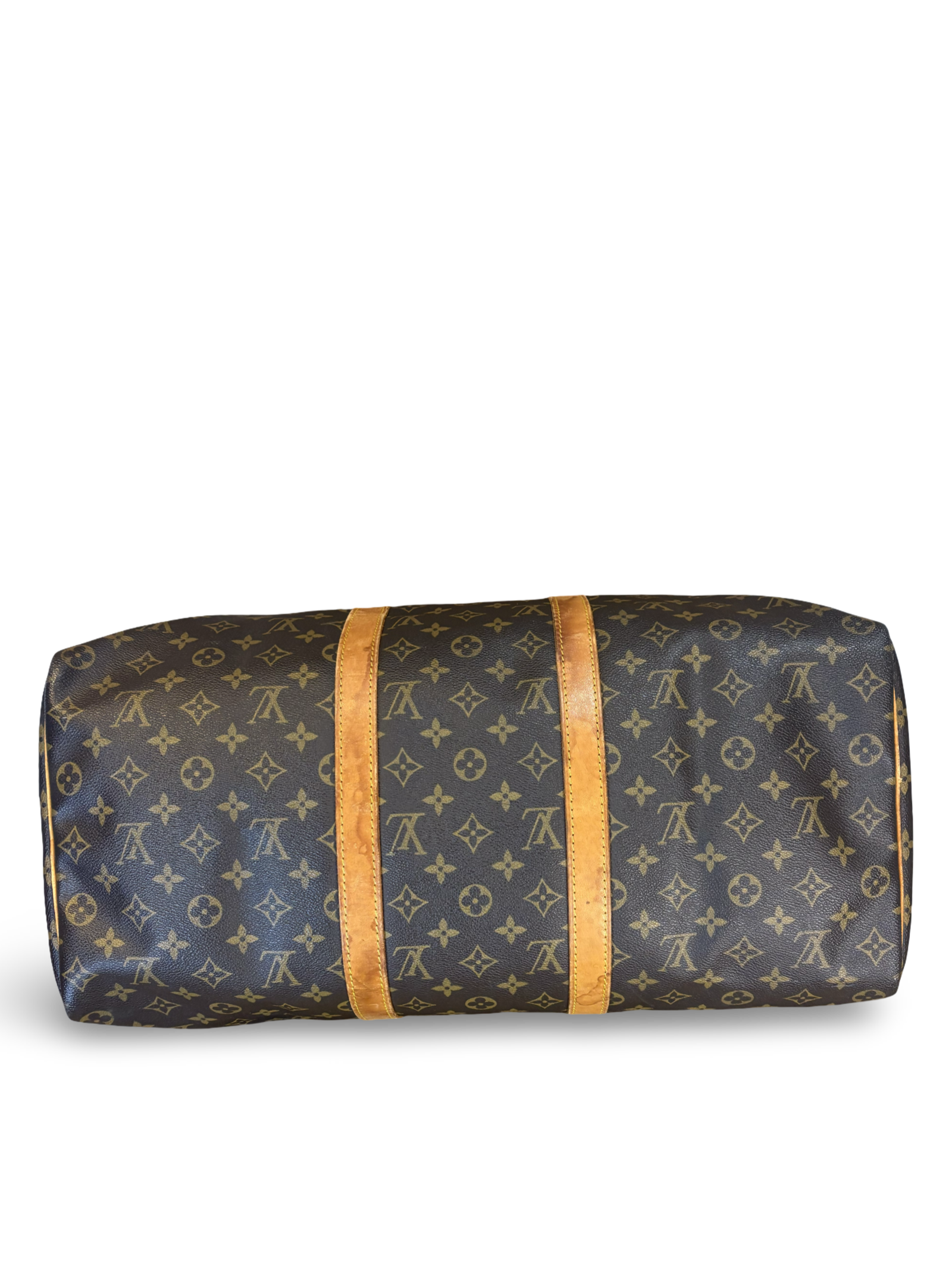 Louis Vuitton Keepall 55 Brown Monogram Canvas Travel Duffel Bag — image 9
