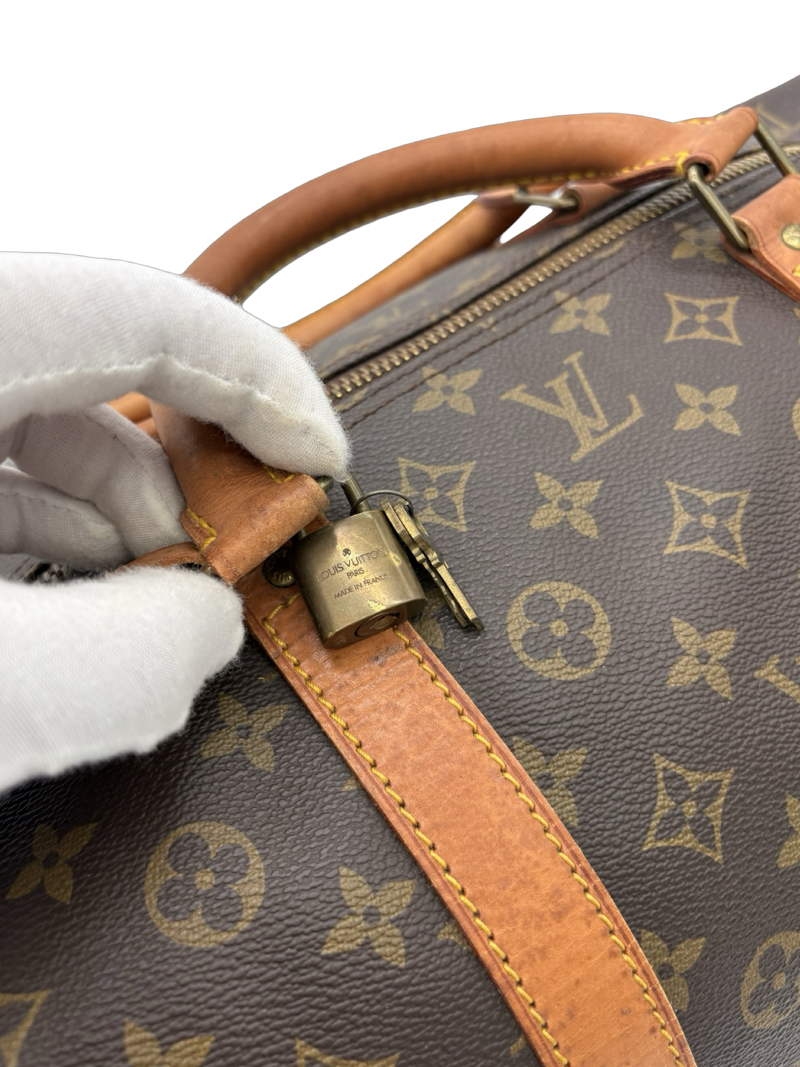 Louis Vuitton Keepall 60 Bandouliere Brown Monogram Canvas Travel Duffel Bag — image 9