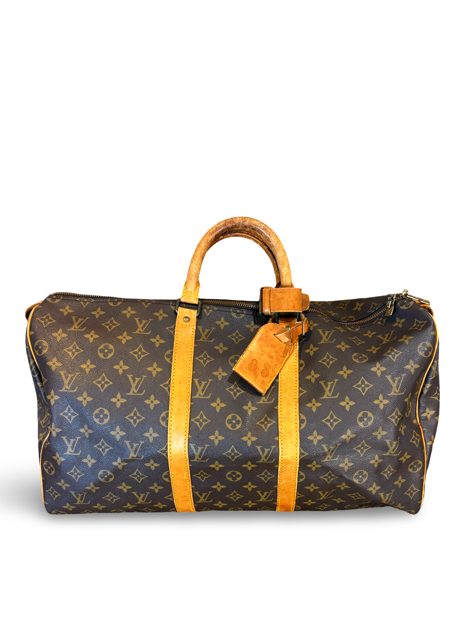 Louis Vuitton Keepall 55 Brown Monogram Canvas Travel Duffel Bag — image 2