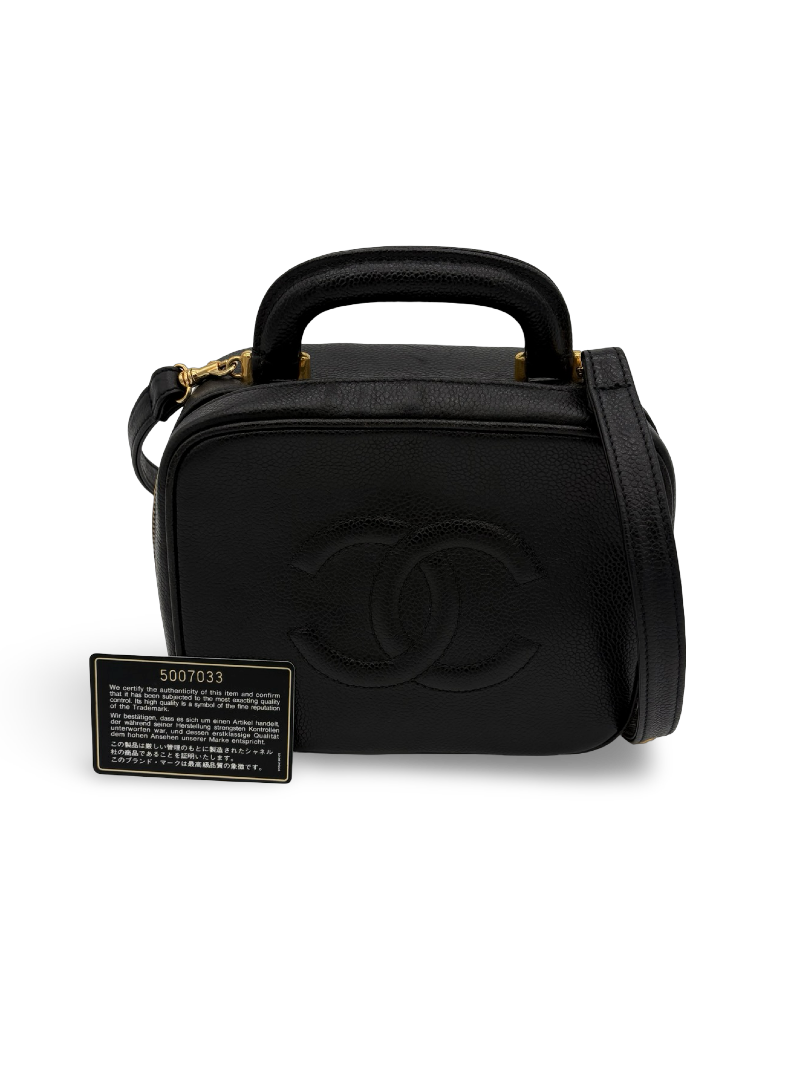 Chanel CC Black Caviar Vanity Handbag Shoulder Bag — image 3