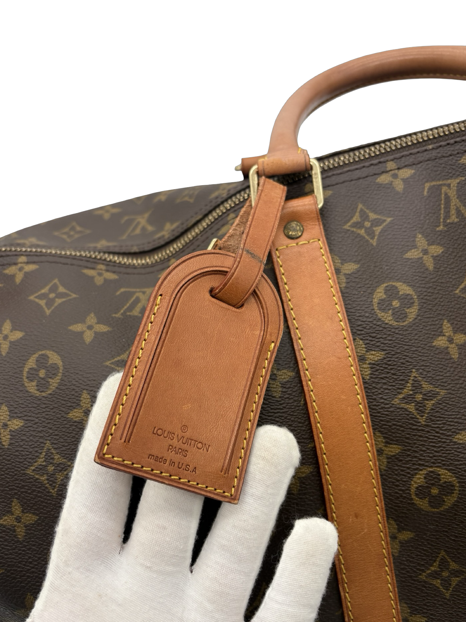 Louis Vuitton Keepall 60 Bandouliere Brown Monogram Canvas Travel Duffel Bag — image 12