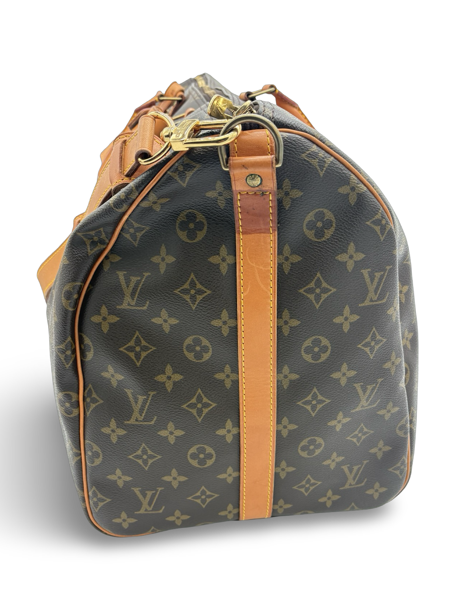 Louis Vuitton Keepall 55 Bandouliere Brown Monogram Canvas Travel Duffel Bag — image 5