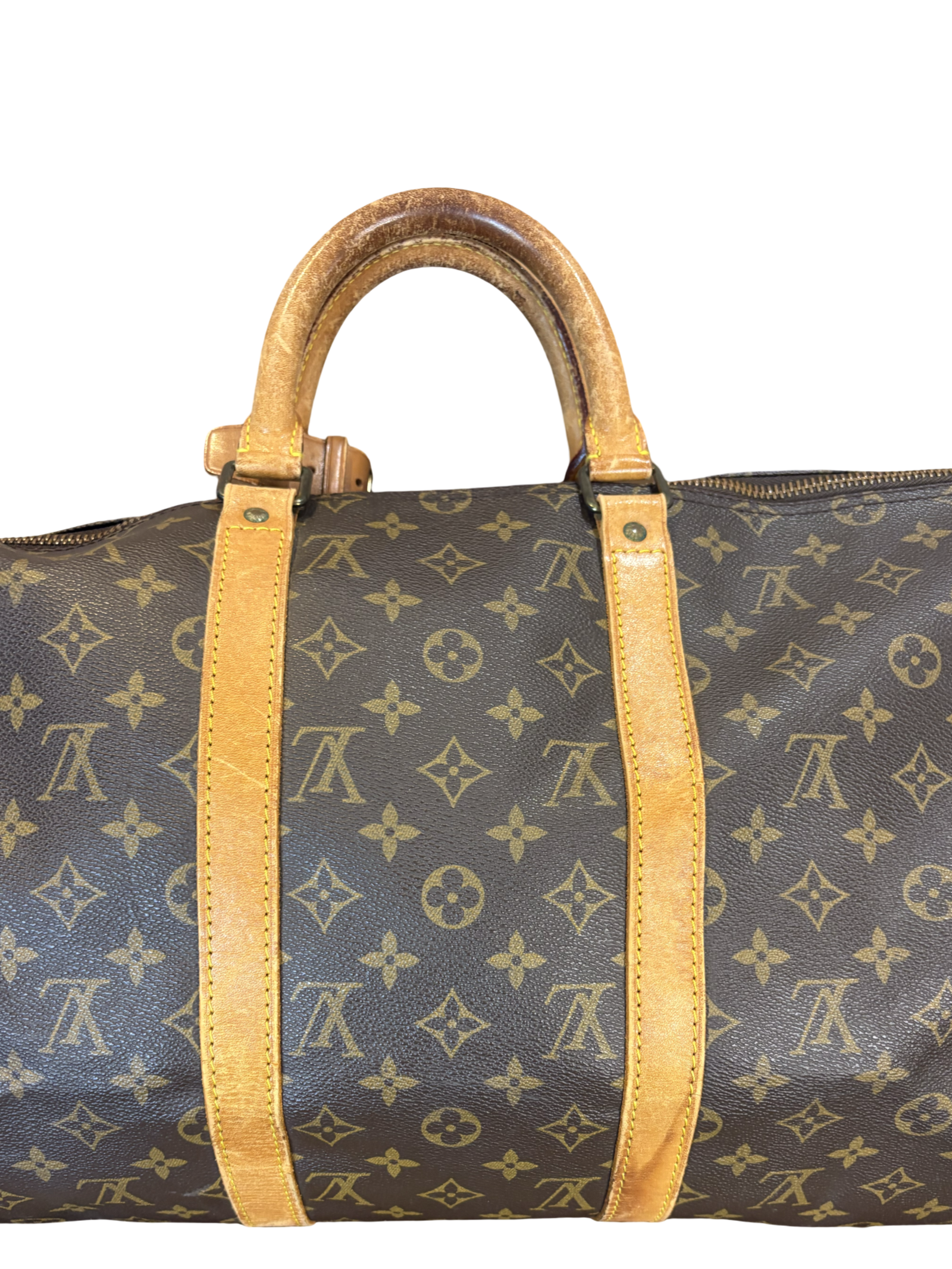 Louis Vuitton Keepall 55 Brown Monogram Canvas Travel Duffel Bag — image 3