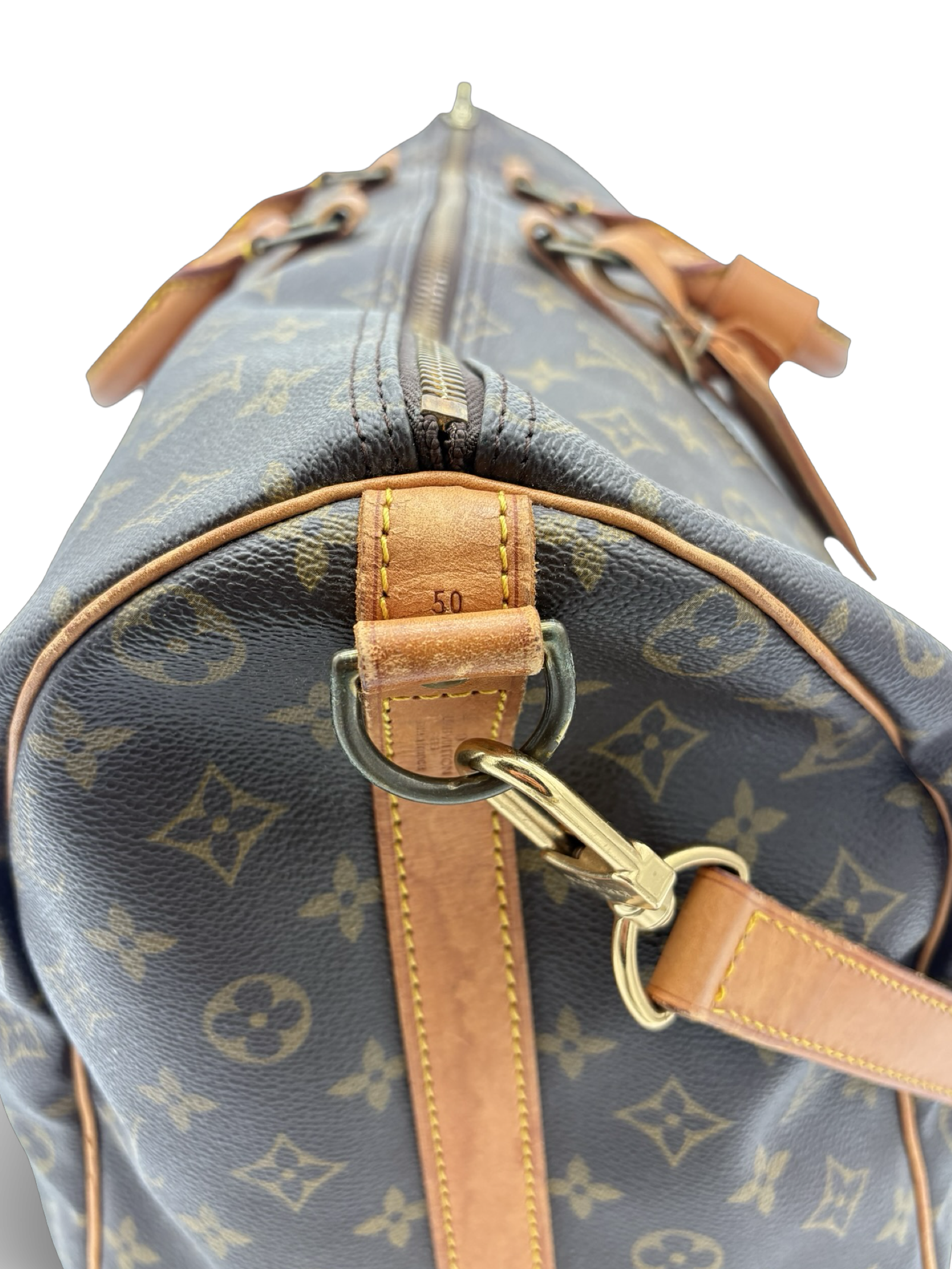 Louis Vuitton Keepall 50 Bandouliere Brown Monogram Canvas Travel Duffel Bag — image 6