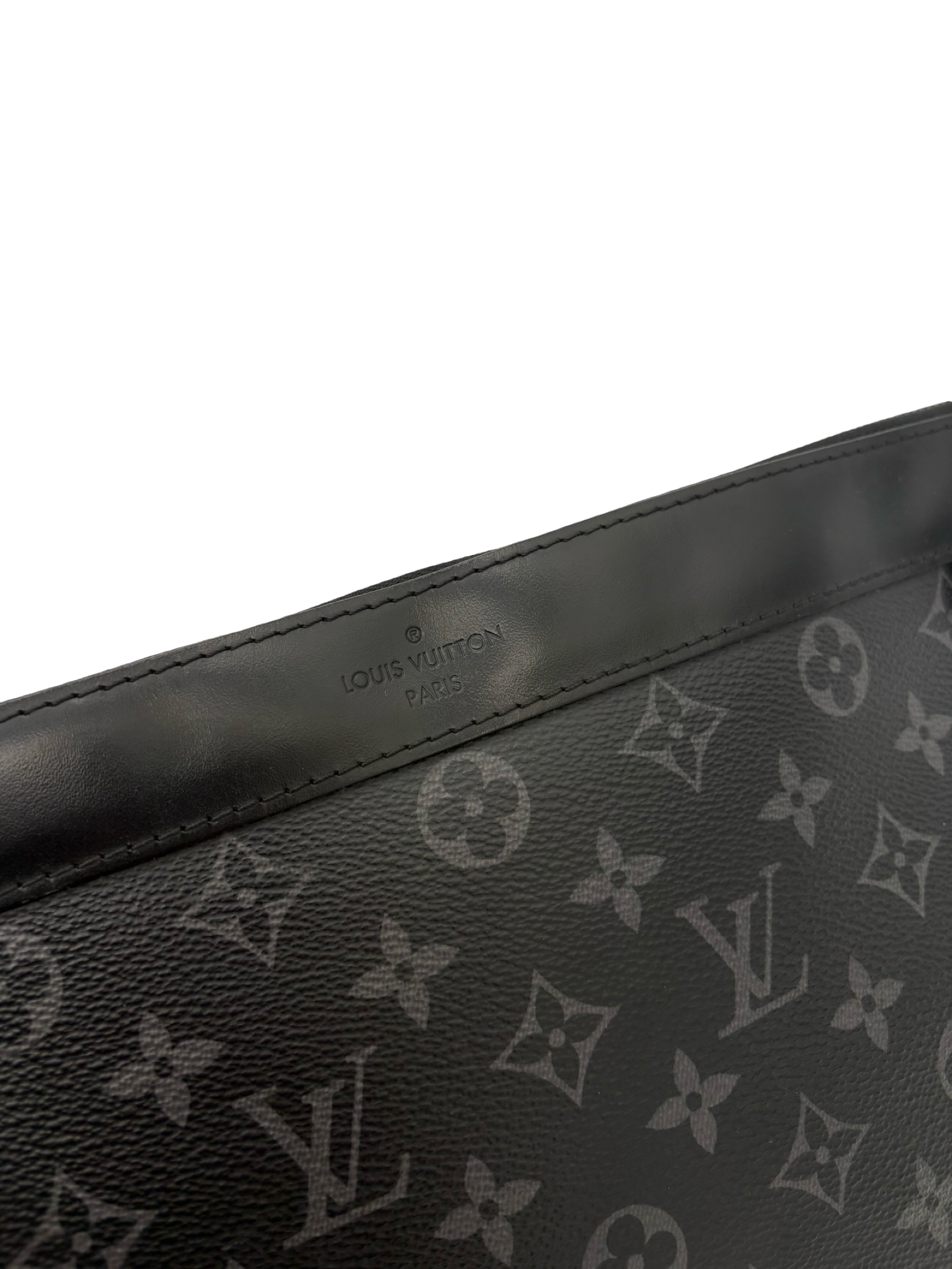 Louis Vuitton Black Monogram Eclipse Discovery Pochette GM Clutch Bag — image 4
